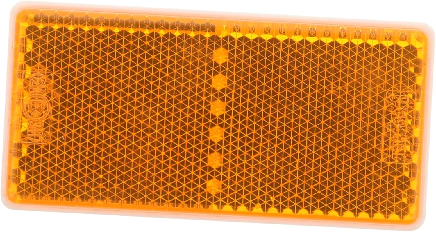 Vehicle Reflector Sticker Adhesive Yellow Trailer Reflectors Rectangular Reflective Tape for Trucks and Trailers Safety Exterior Automotive Accessories image number 4