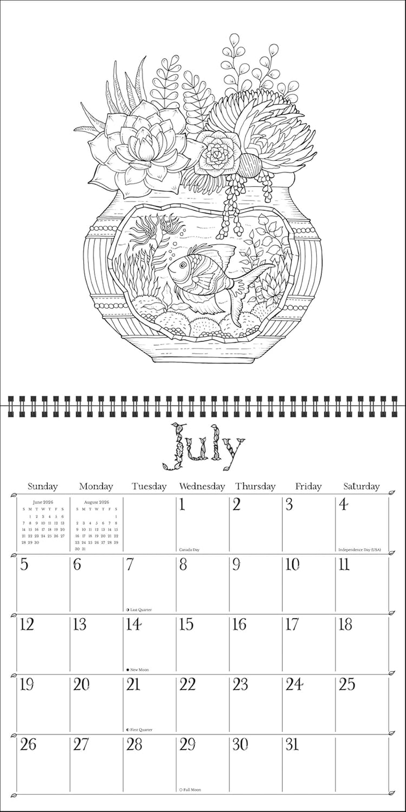 Johanna Basford'S 2026 Coloring Wall Calendar image number 4