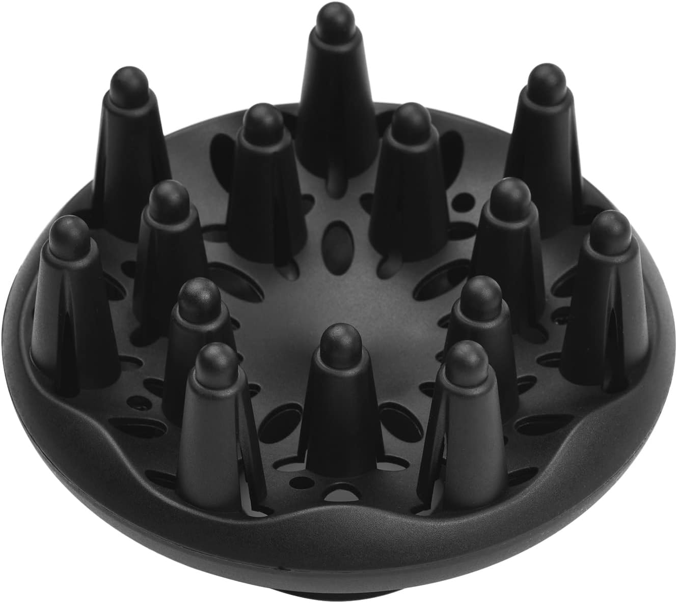 Universal Hair Dryer Diffuser for Curly Wavy Hair Blow Dryer Attachment for 1.77In Dryer Nozzle Dry Hair Much Evenly, Black QIUNI image number 2