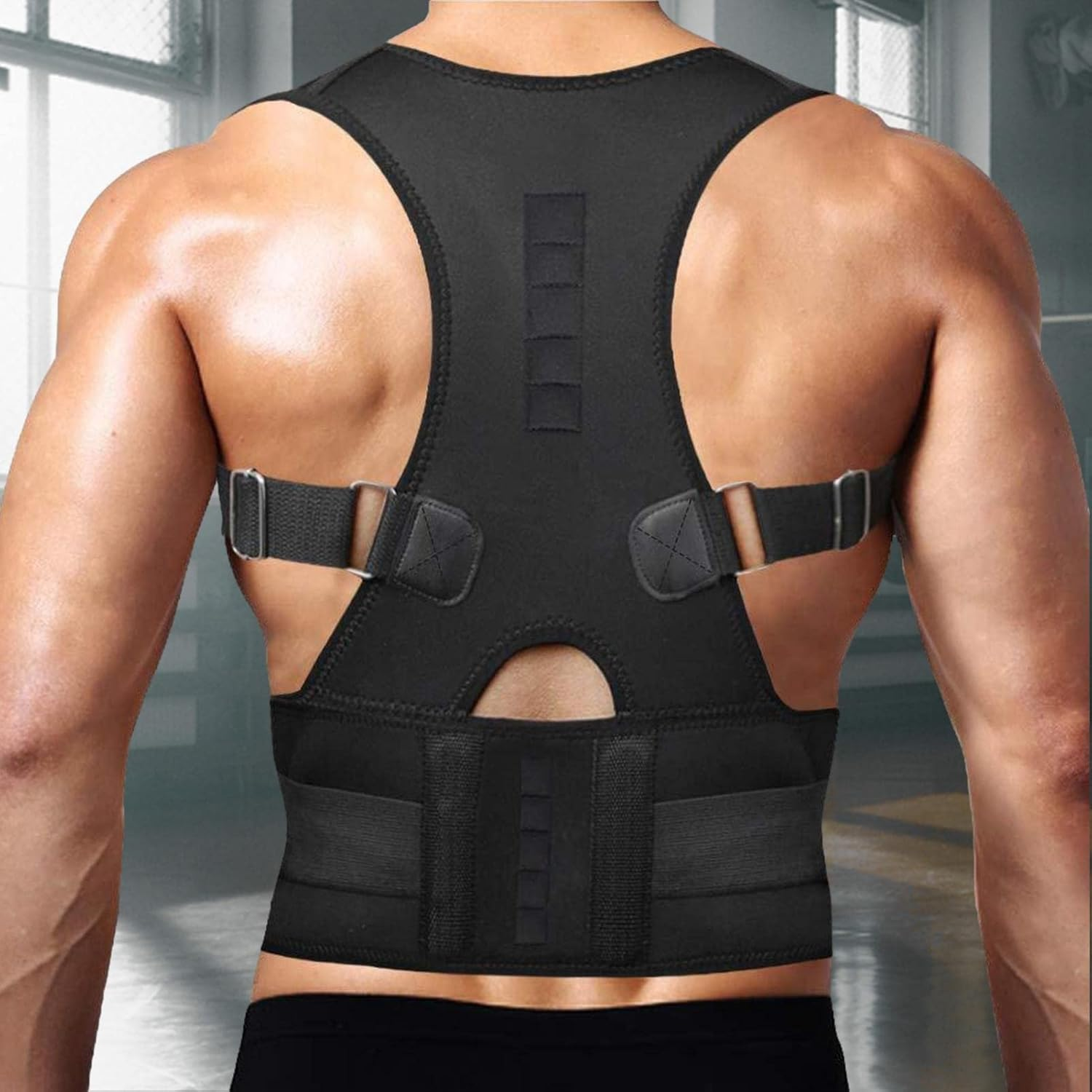 Posture Brace Corrector - Adjustable Back Brace for Womenmen - Back Support Belt for Lower Back Aches Relief, Kyphosis, Winged Scapula, Spine Alignment Puchen image number 4