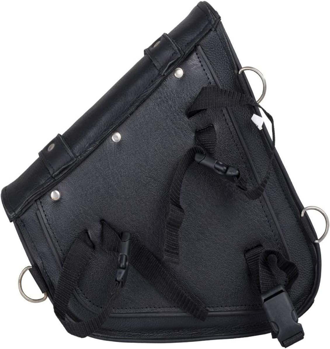 GARGOYLE BELLS Motorcycle Saddle Bags Leather Solo Swing Arm Bag for Softails and Choppers Motorcycle Luggage Bags Left Side Bag for Motorcycle image number 4