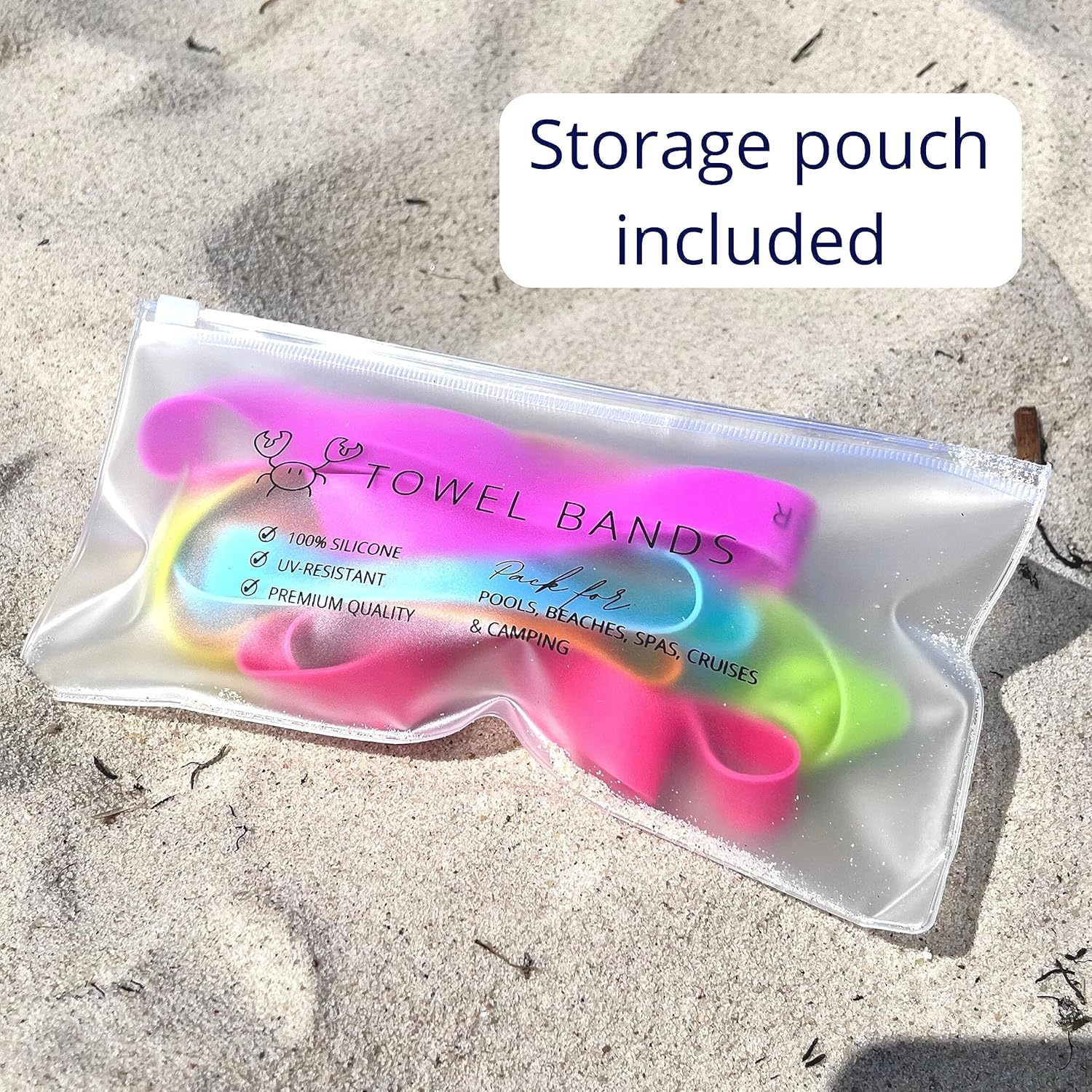 Towel Bands (6 Pack), Made of Sun-Resistant Silicone, a Great Alternative for Beach Towel Clips. Cruise Essentials, Cruise Accessories Must Haves