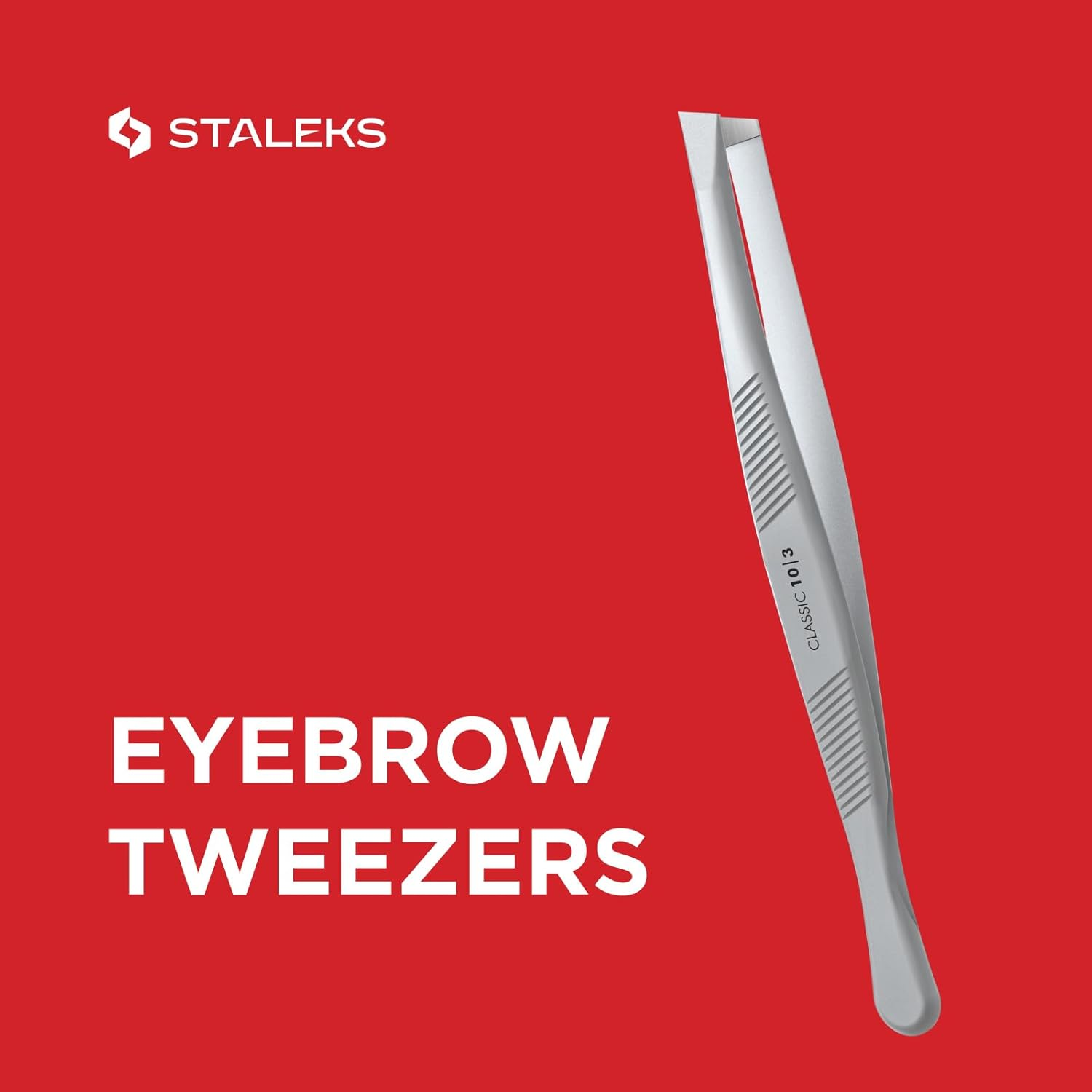 Staleks Eyebrow Tweezers CLASSIC TC-10/3 (Wide Slant) image number 1