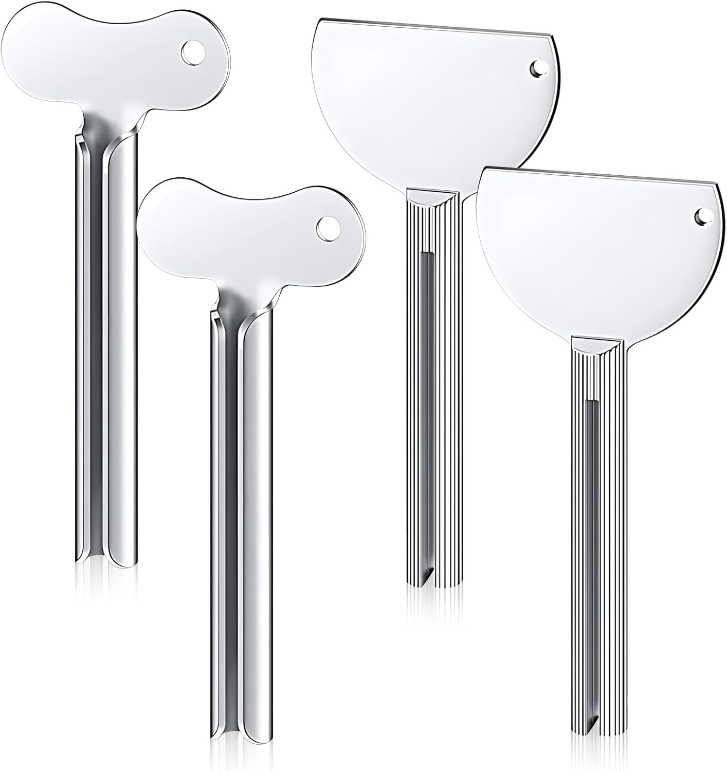 Itadaku 4 Pcs Metal Tube Squeezer Key, Stainless Steel Toothpaste Roller, Tube Squeezer for Cosmetics, Shoe Polish, Hair Dye, Pigments, Perfect for Kitchen, Bathroom & Studio Use image number 3