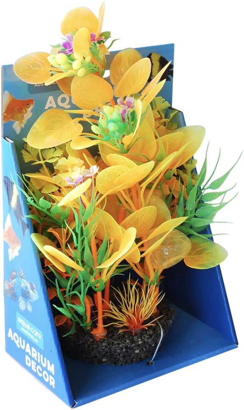 Aqua Care Resin Base Aquarium Decoration Plant - Adds Color & Hiding Spots for Fish, Non-Toxic, 22 Cm Height, Fish Tank