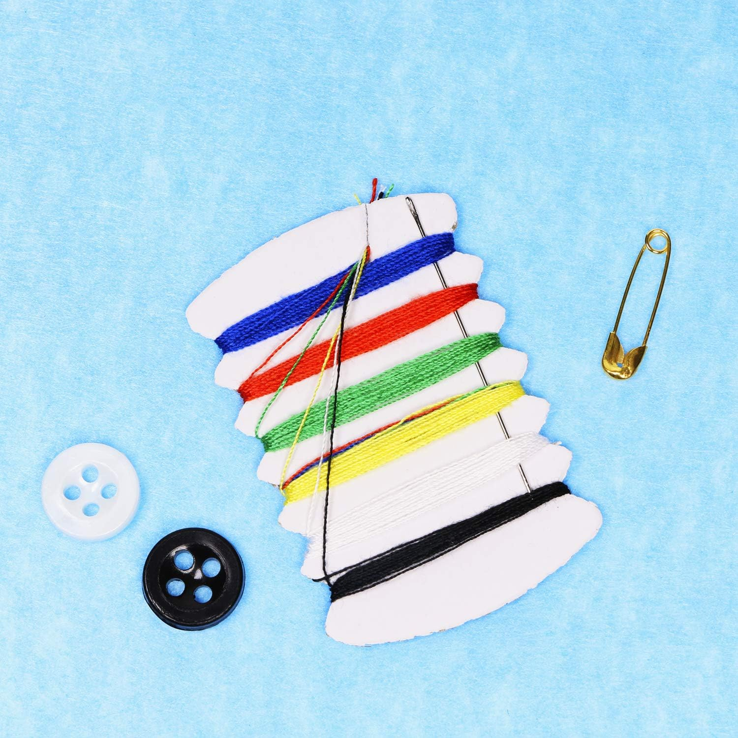 Shapenty Small Simple Handy Travel Sewing Kits Thread Repair Emergency Kit with with Needles, Threads, Button, Safety Pin for Gift Home Hotel Amenities Necessities (10) image number 1