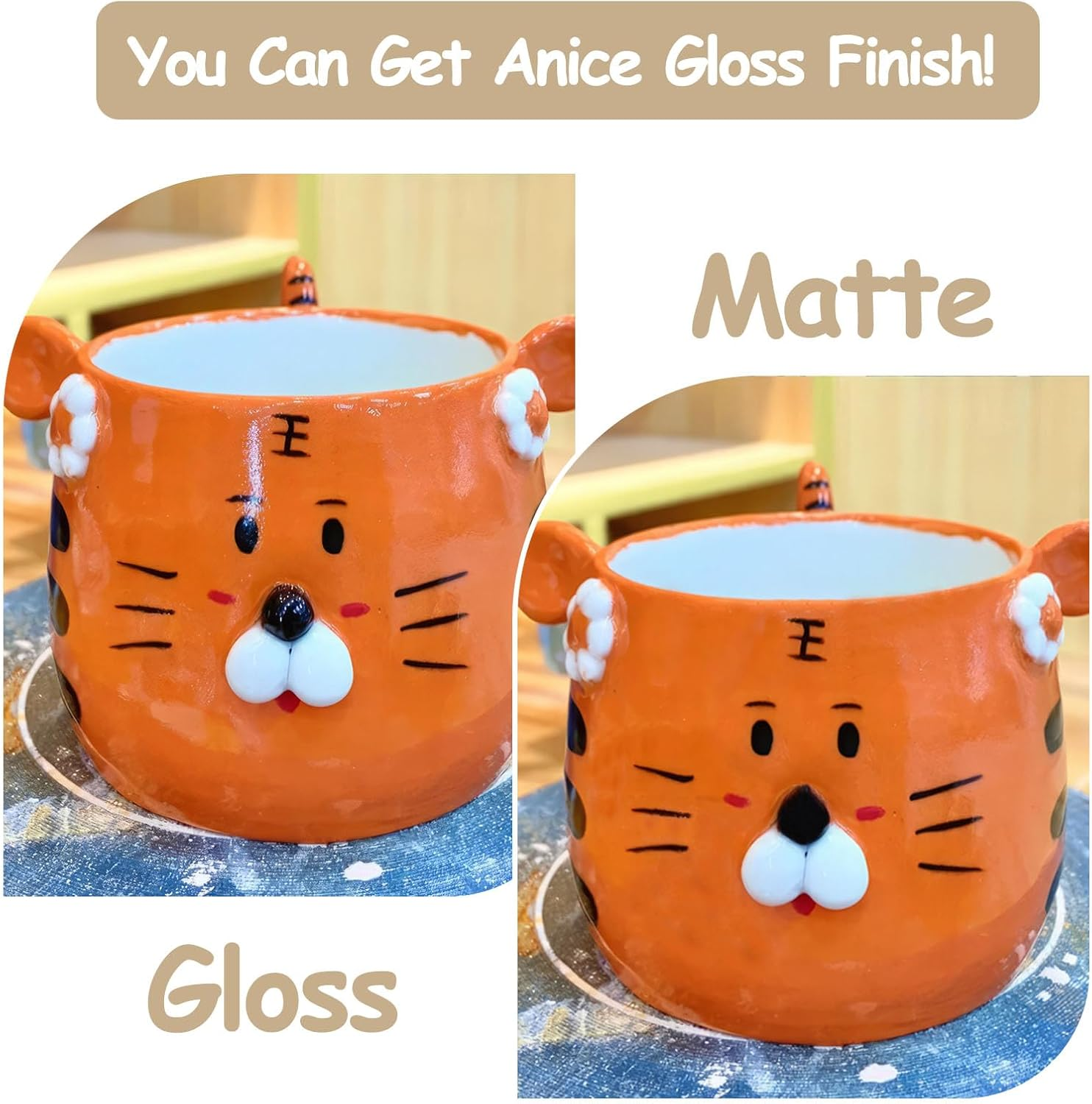 100Ml Air Dry Clay Glaze, Clear Clay Glaze for Air Drying Clay, Varnish for Pottery and Acrylic Paint, Waterproof and Scratch Resistant, Design for Air Dry Clay (Matte Varnish) image number 3