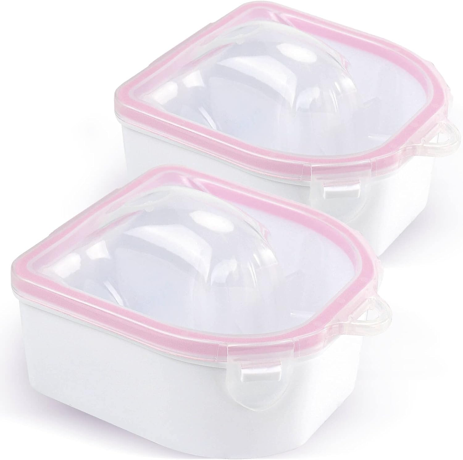 (2 PCS) - 2Pcs Nail Soaking Bowl, Double Layer Manicure Bowls, Upgrade Thicken Acetone Soaking Bowls, Soak off Gel Polish Remover Bowl for Acrylic Nails