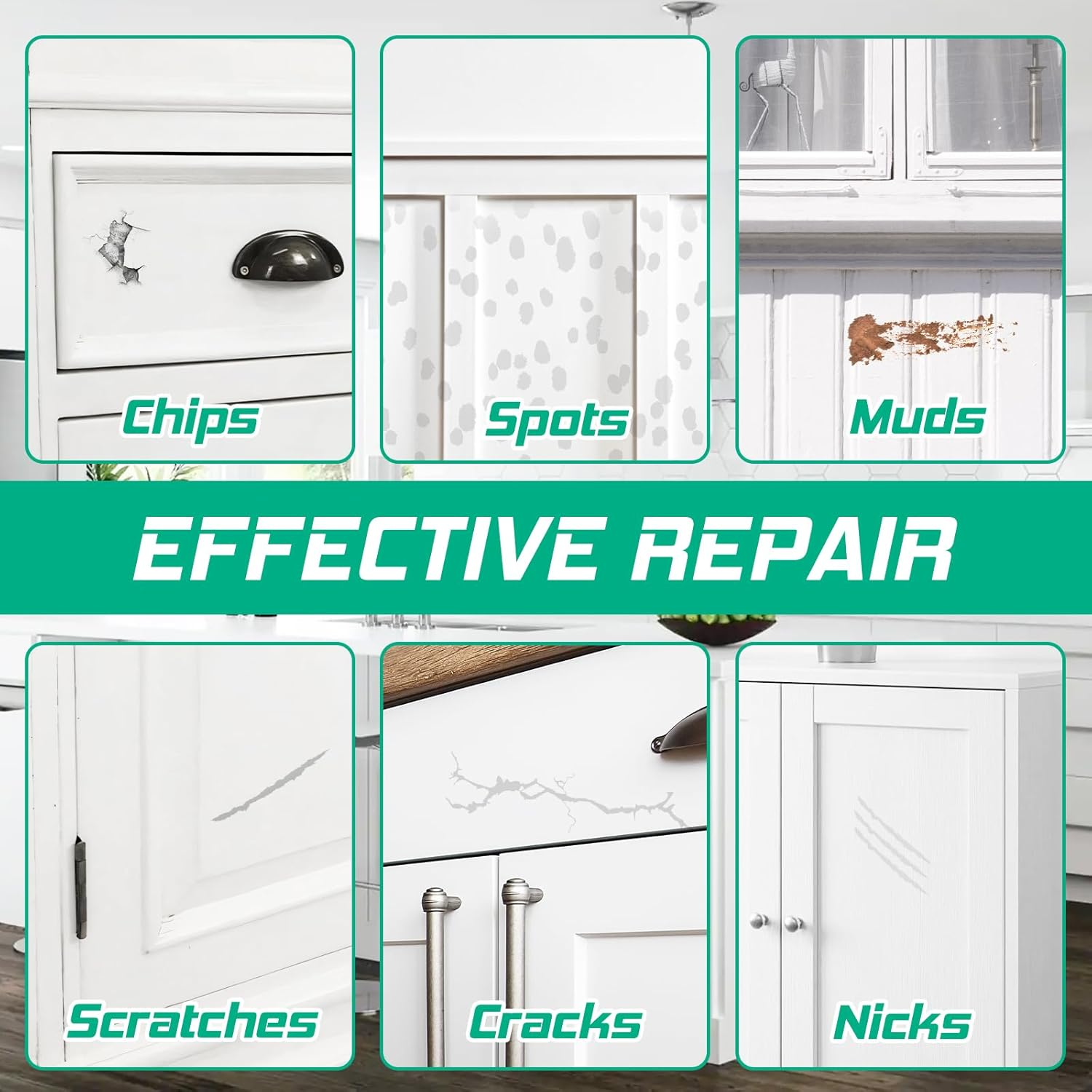 Astravox White Enamel Touch up Paint, Multi-Surface White Touch up Paint for Wall Furniture Appliance Tile Cabinet Bath, Interior and Exterior Repair Scratches, Waterproof, Easy to Use (Semi-Gloss) image number 4