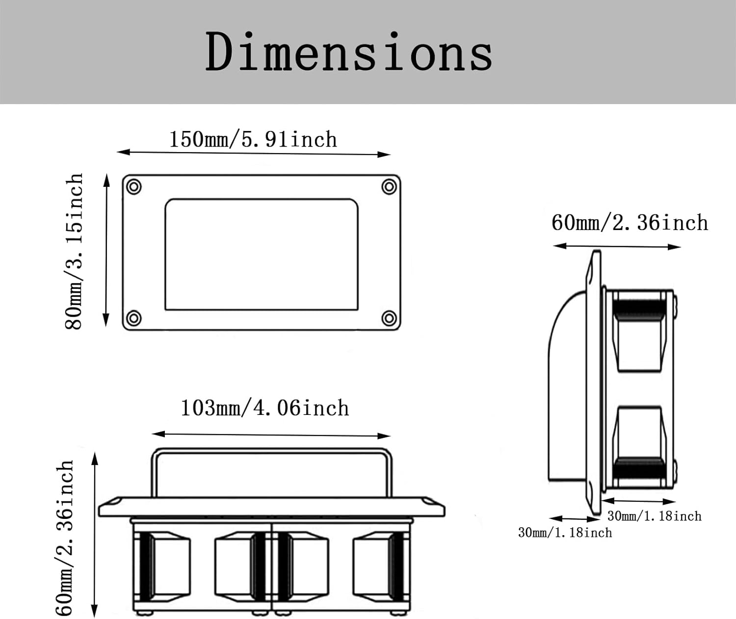 Ronyaoko Side Vent Fan,Ventilation Exhaust Fan,12V RV Side Air Vent Fan, Modified Accessories Extractor Fan, for Motorhome, Caravan, Trailer, Small Space inside Ventilation (White) image number 5
