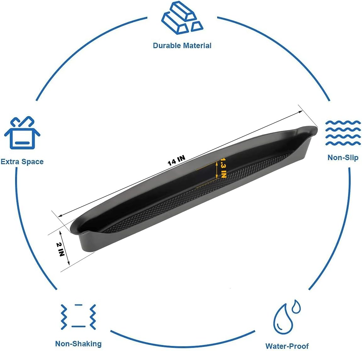 Jeep Wrangler JL Grab Tray Passenger Organizer Storage Compartment Tray Organizer Grab Handle Box Compatible with 2018-2021 Jeep Wrangler JL JLU &2020 Jeep Gladiator JT, Interior Accessories image number 2