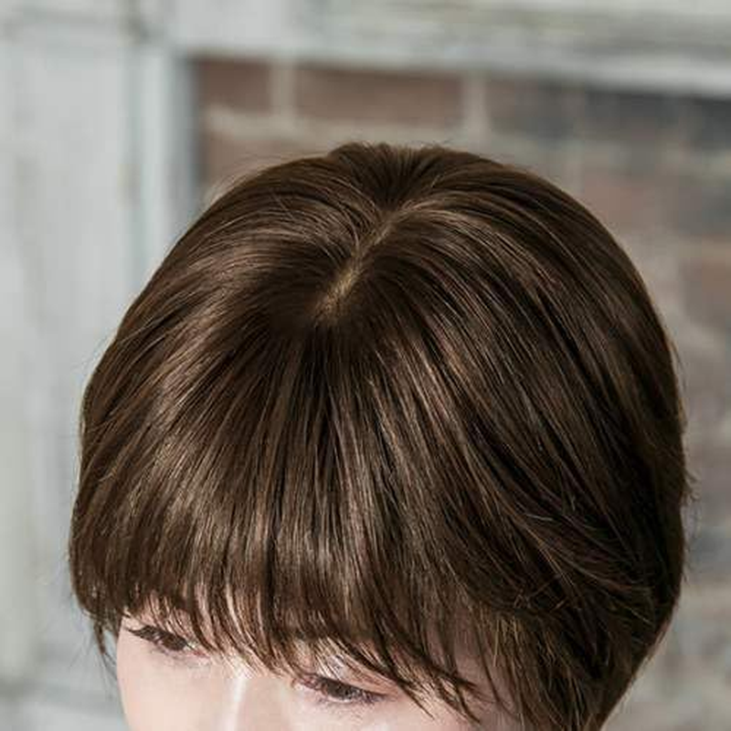 Priscilla Gray Hair Concealing Wig, 100% Human Hair Short, Natural Black Wig, Point Wig, Gray Hair, 100% Human Hair, Short, Natural, Easy, Women'S Hairstyle, Heat Resistant, ST-101-ZBBK image number 4