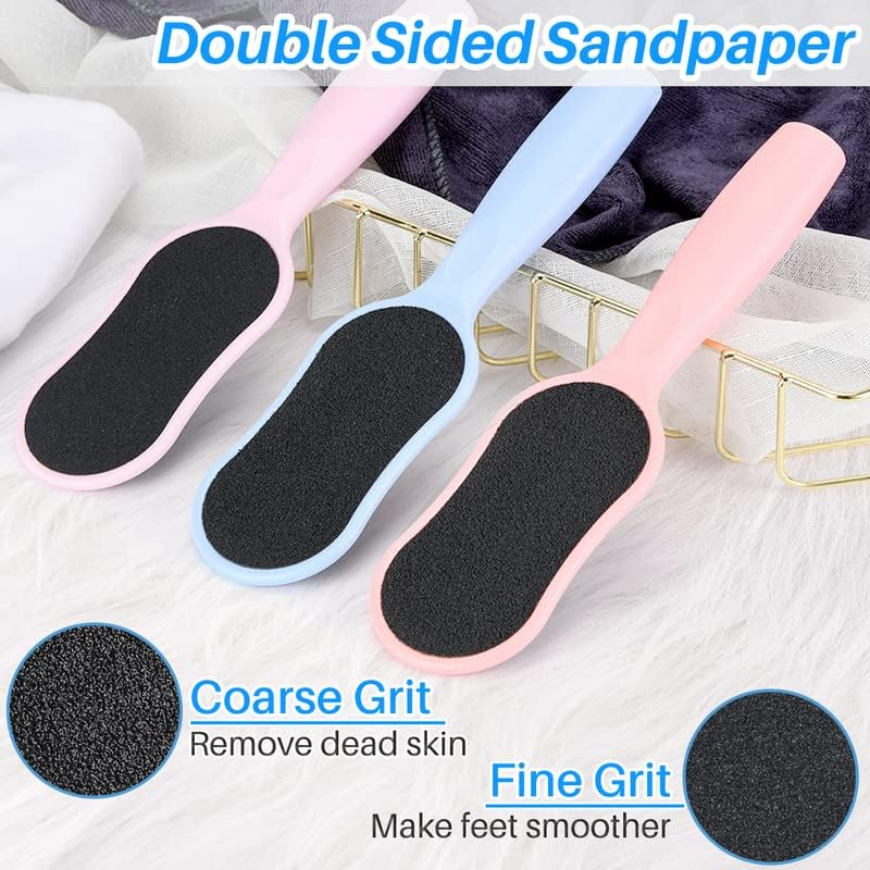 Kalevel Plastic Foot Rasp Foot File Scrubber Pedicure Scrub Brush Foot File Callus Remover Hard Dead Skin Scrubber for Dry Cracked Heel 2 Pcs Peach image number 1