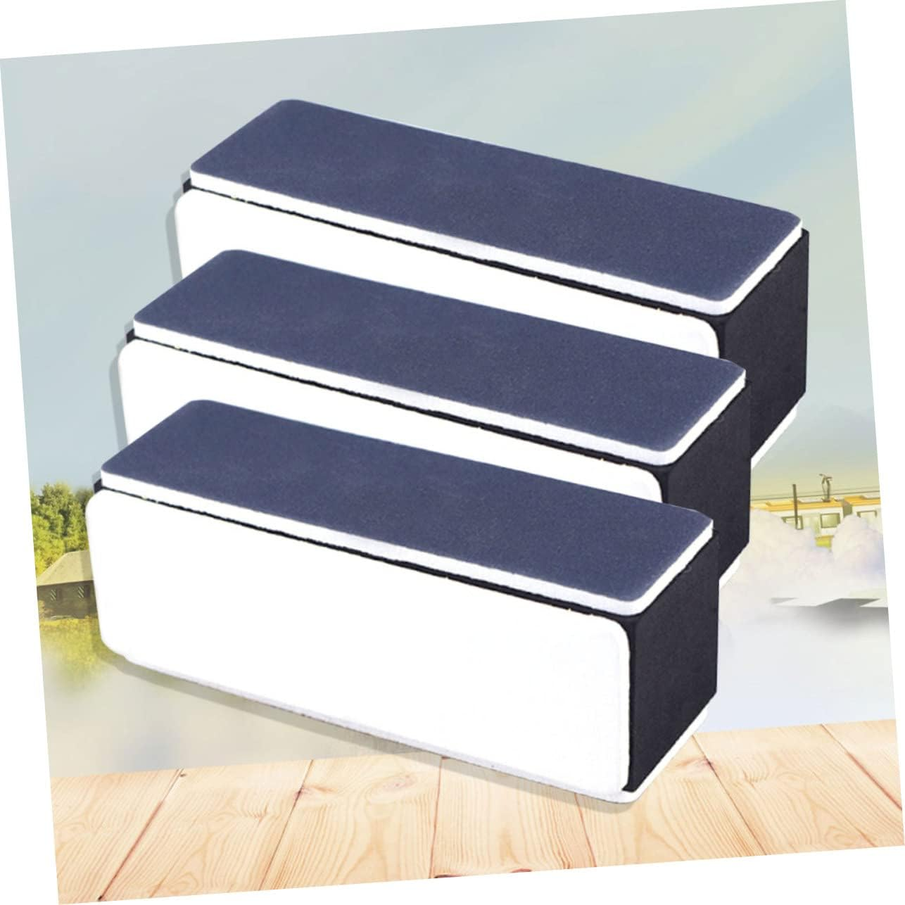 Baluue 3Pcs Way Nail Shiner Sponge Versatile Sanding Blocks for Natural False Nails Professional Manicure Tool for Salon Home Use image number 1