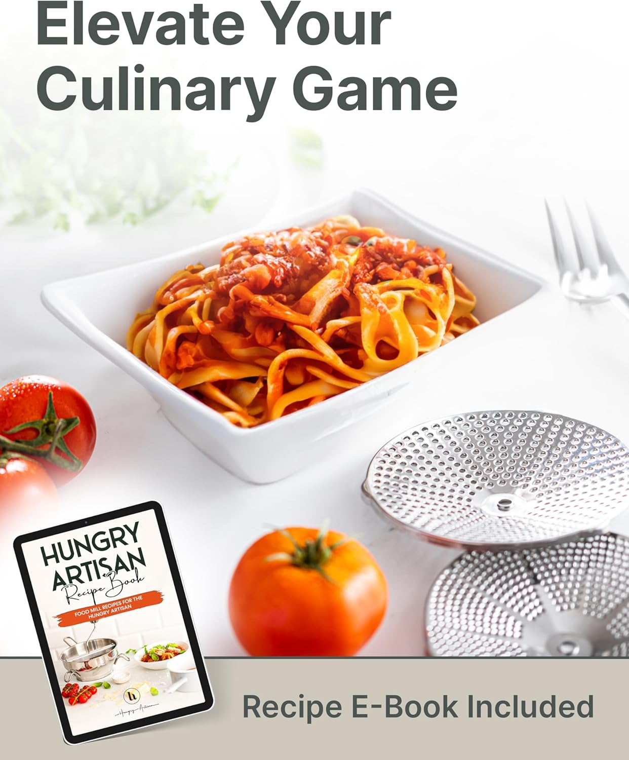 Upgraded 4-Disc Stainless Steel Food Mill &ndash; Ergonomic Rotary Design for Tomato Sauce, Applesauce, Baby Food, Mashed Potatoes, Jams, and More image number 2