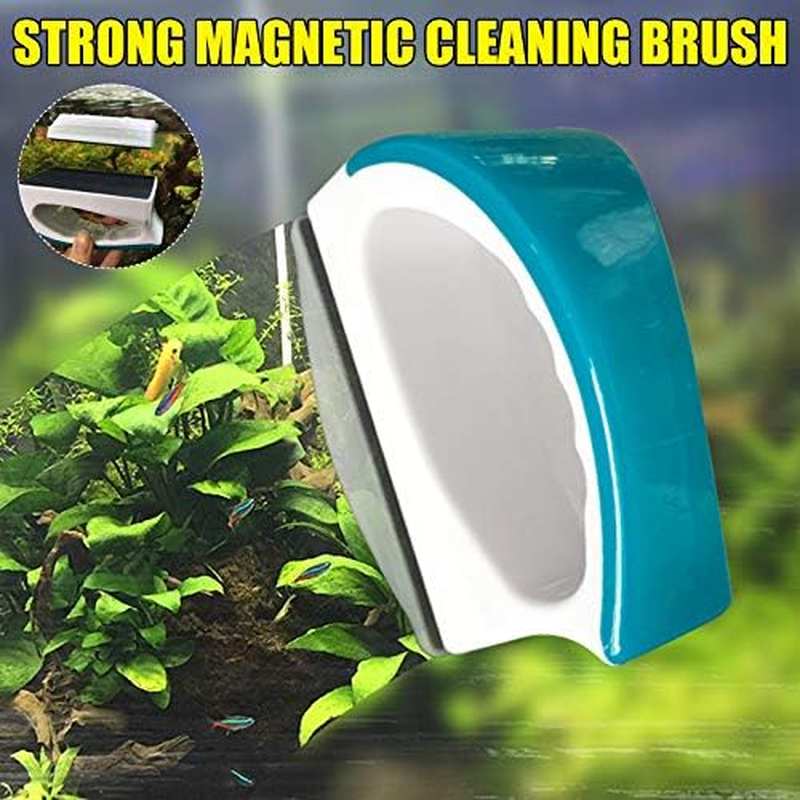Aquarium Magnetic Scrubber Cleaner, Algae Scrapers Fish Tank Aquatic Algae Cleaning Tool Brush Magnet Scraper with Floating Design (Large) image number 6