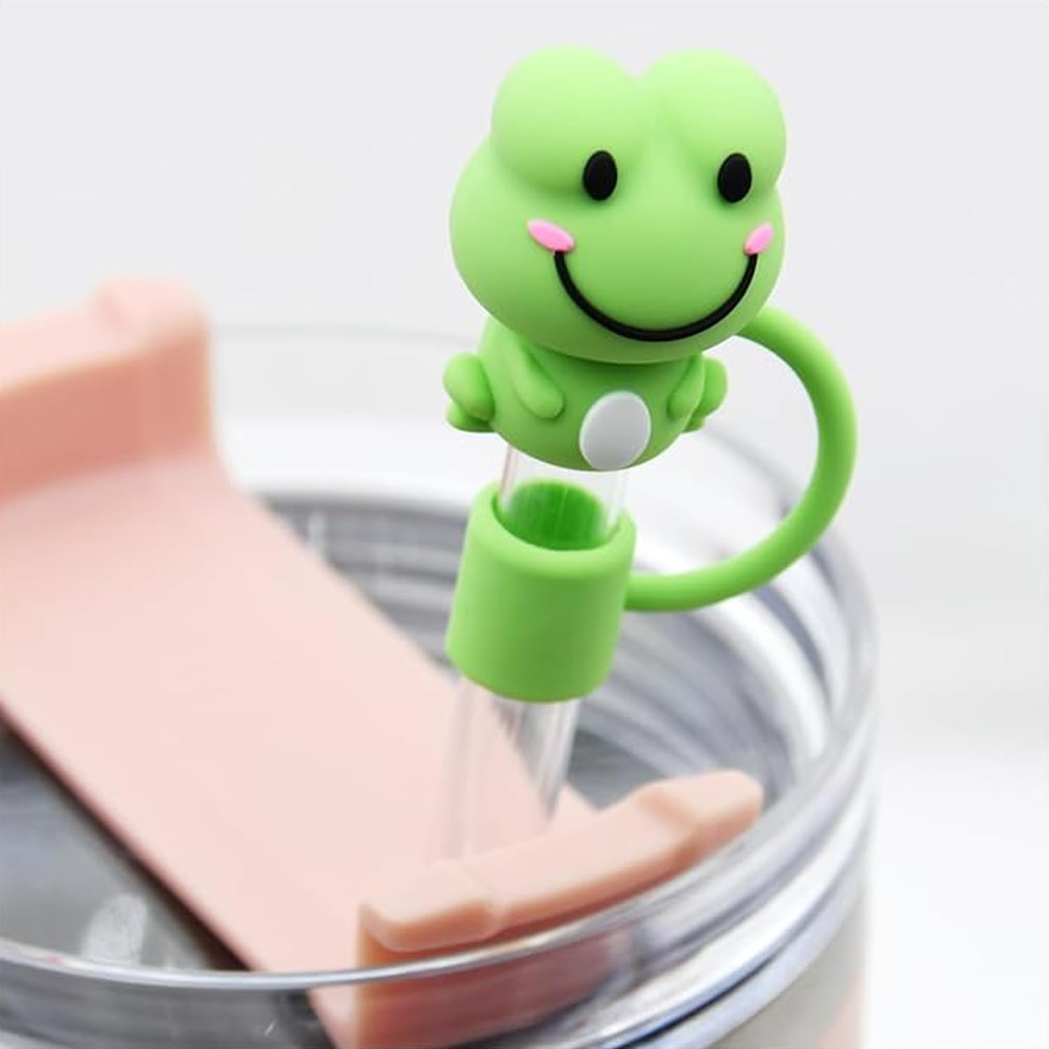 6 Pack Silicone Straw Cover Cap for Stanley Cup, Cute Funny Straw Topper Compatible with 30&40 Oz Tumbler with Handle,10Mm 0.4In Dust-Proof Reusable Straw Tips Lids image number 4