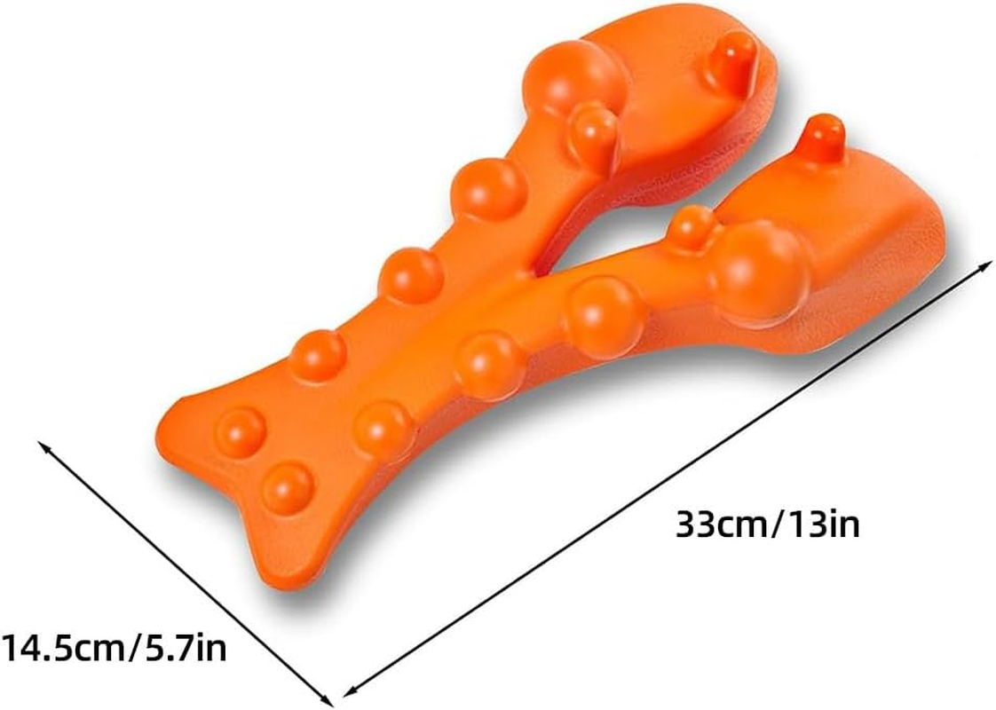 AIMALL Ergonomic Back Stretcher and Neck Pillow - Cervical Relief and Muscle Relaxation, Acupressure Support for Improved Sleep, 5.7"X13" Dimensions, Orange