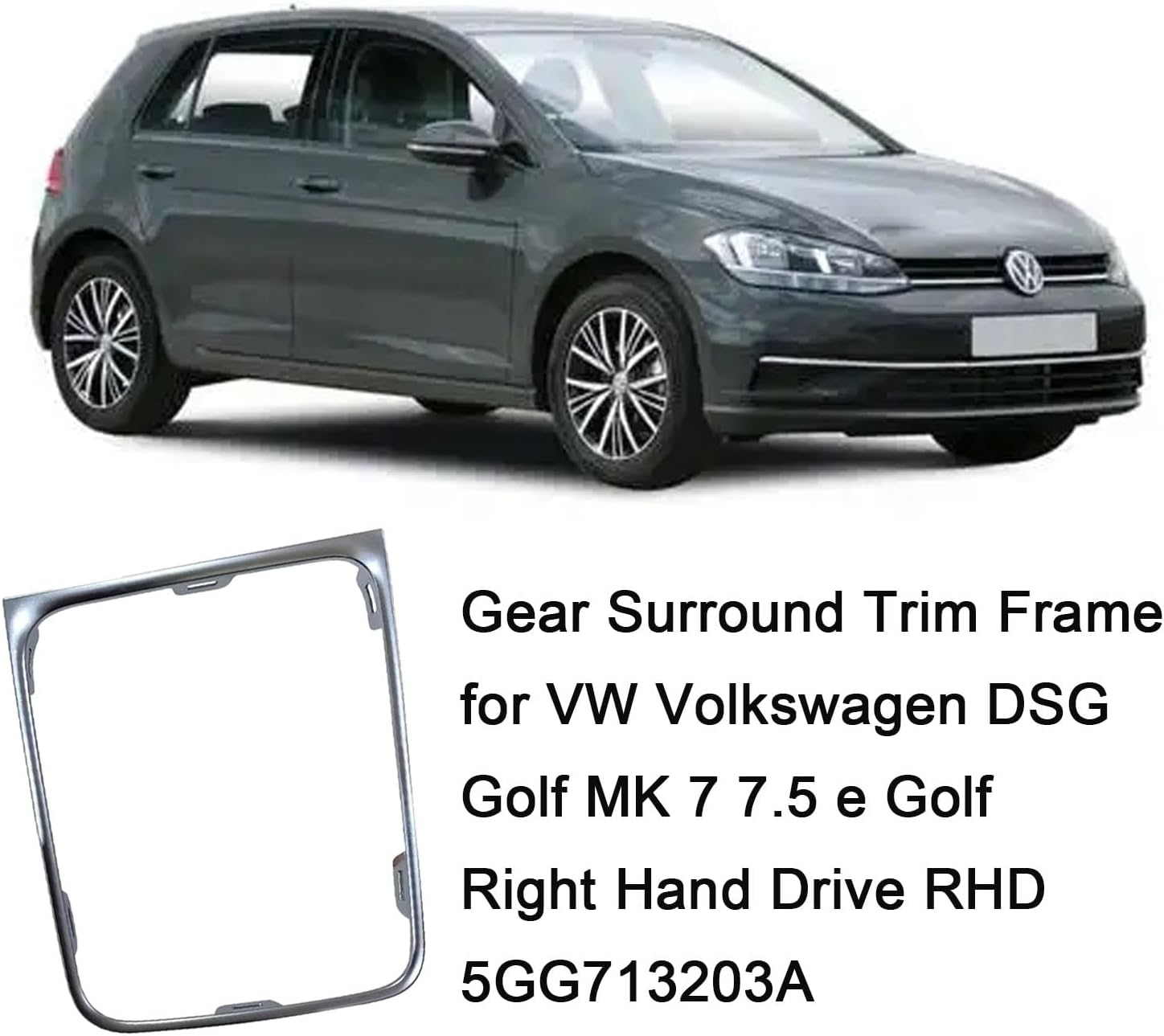 ANBOO Gear Surround Trim Frame for VW Volkswagen DSG Golf MK 7 7.5 E Golf Right Hand Drive RHD 5GG713203A image number 2