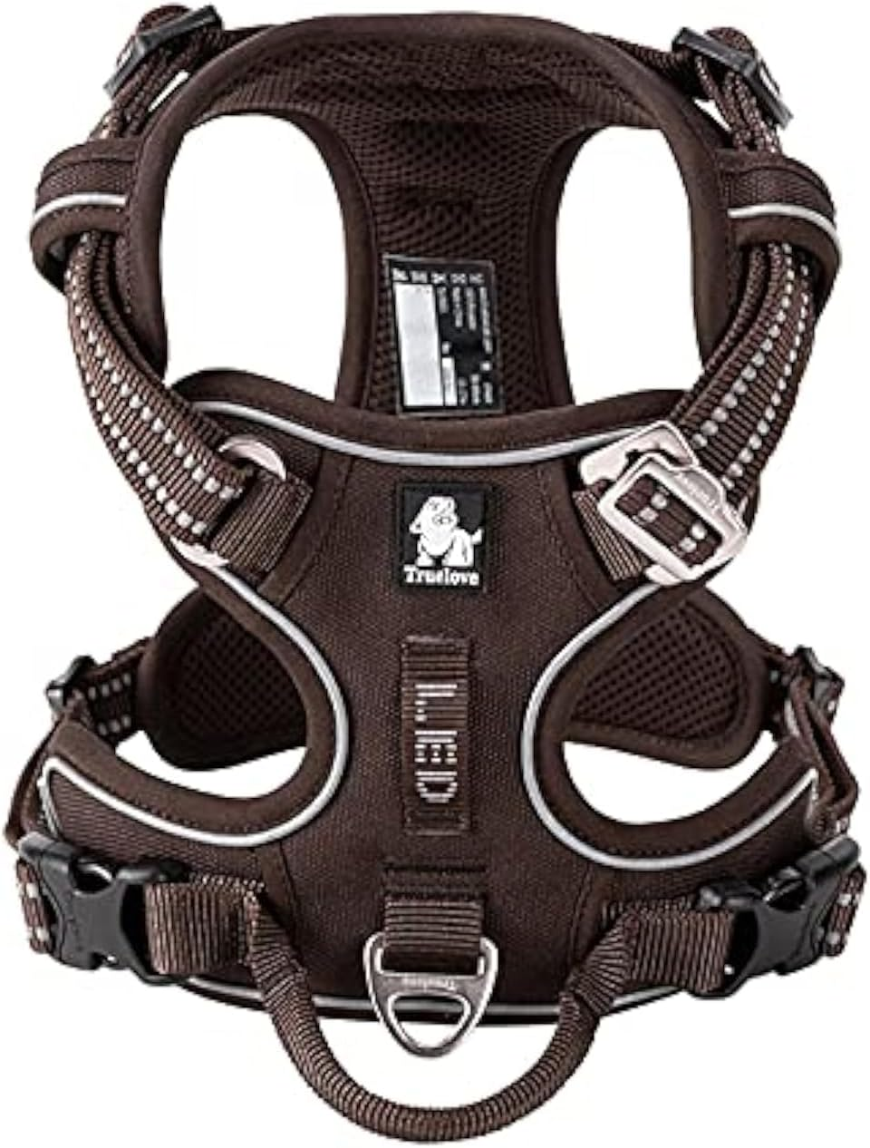 Truelove No Pull Dog Harness, Reflective Dog Harness for Dogs, Adjustable Soft Padded Pet Vest with Easy Operation Handle TLH56512