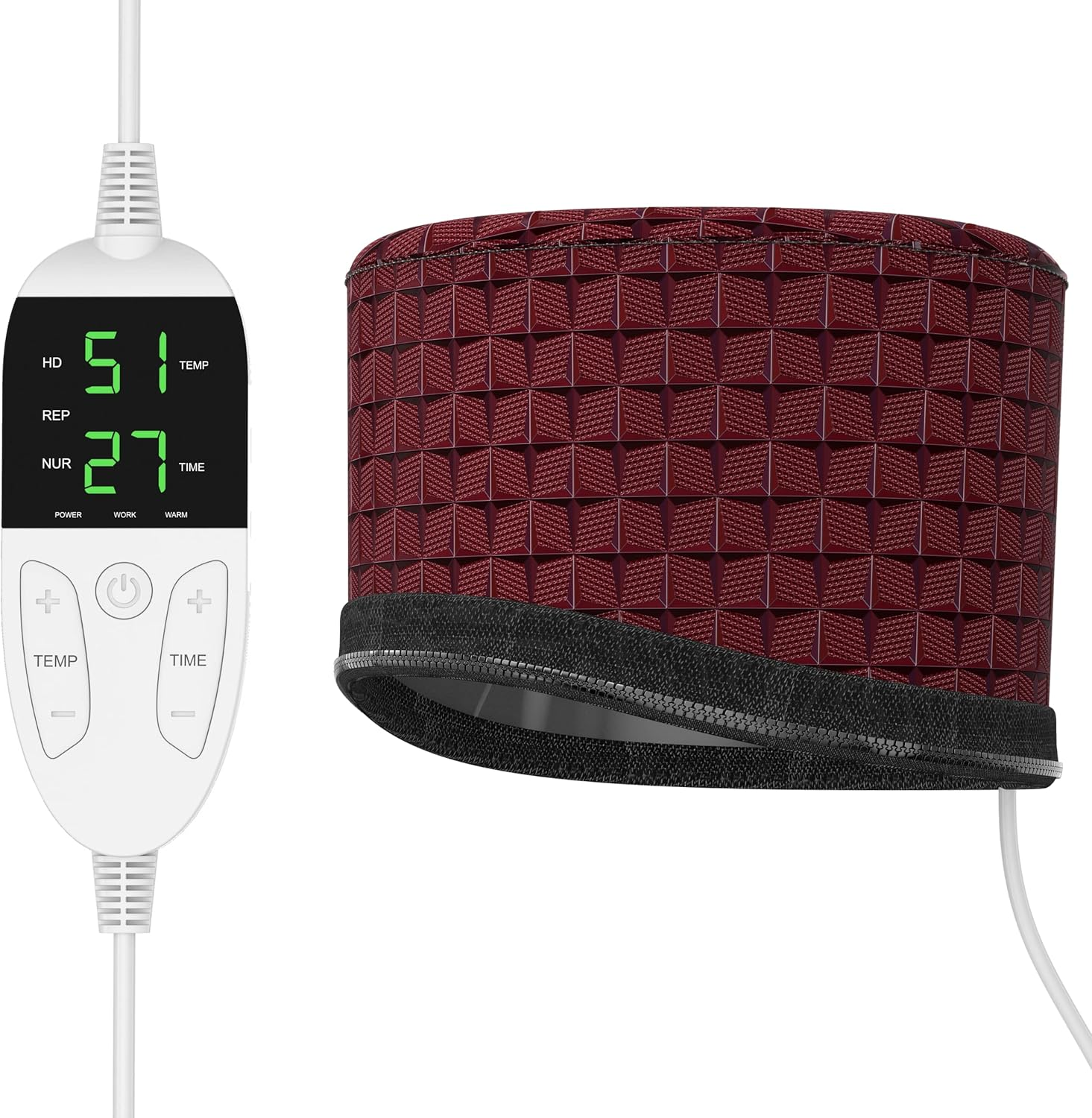 Hair Heating Cap, Deep Care, Heating Helmet for Hair with LCD Display, Temperature and Time Control, Adjustable Steam Cleaner, Heated Helmet for Afro Hair, Steamer