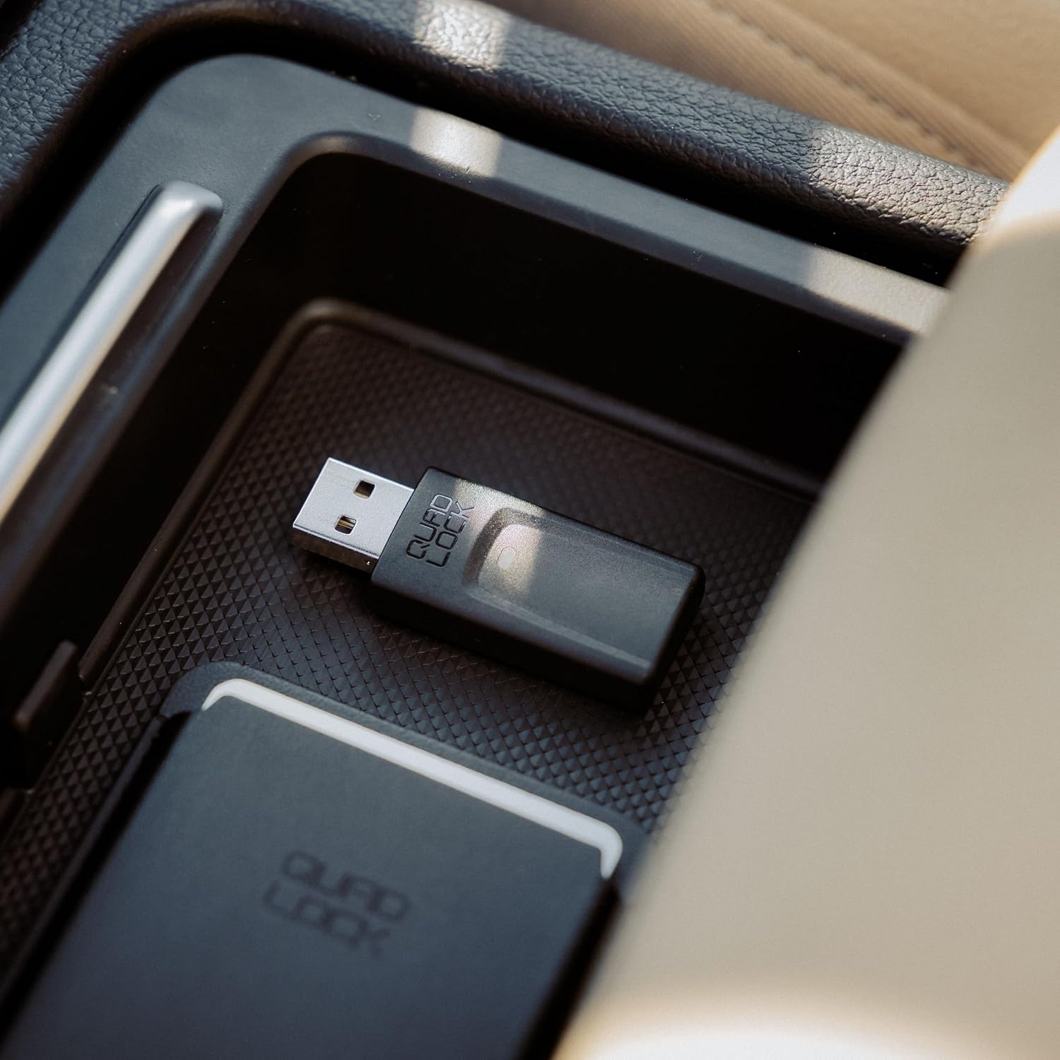 Quad Lock Wireless Car Adapter for Apple Carplay & Android Auto - Plug & Play USB for Cars with Wired Carplay/Android Auto image number 1