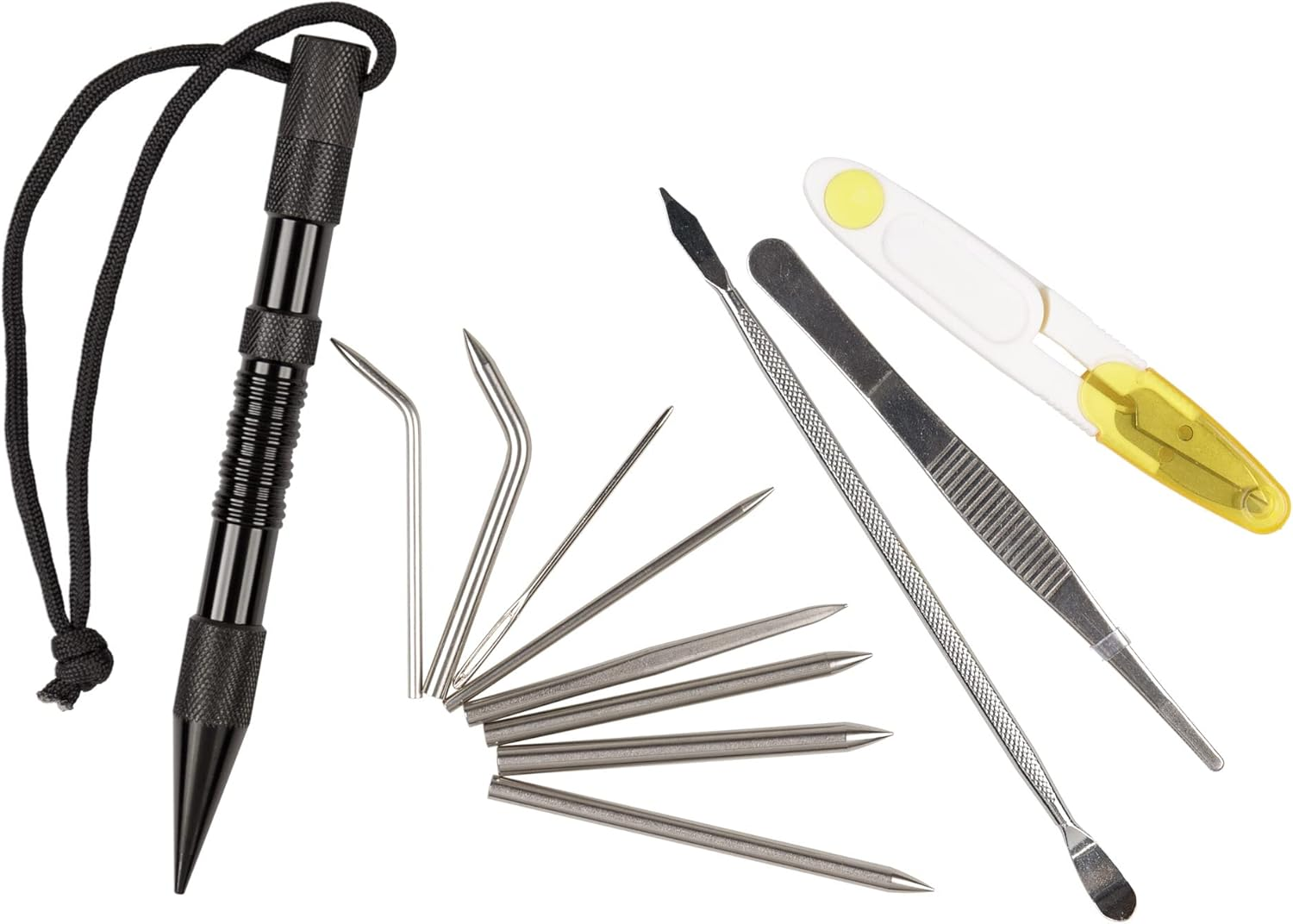 Paracord Planet 12 PC FID Set &ndash; Stainless Steel &ndash; Lacing Needles/Smoothing Tool/Stitching Set for Paracord Work - DIY image number 3