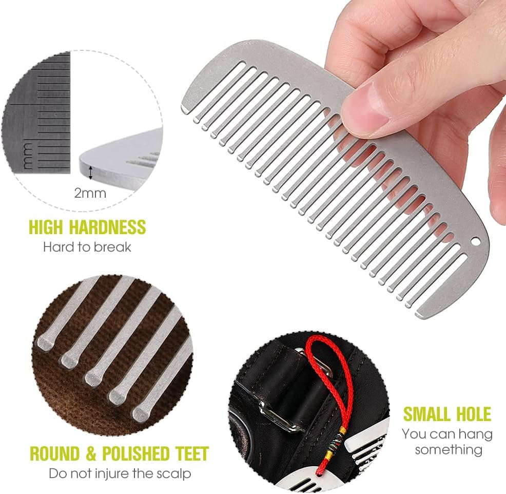 Titanium Comb -Static Hair Beared Comb Po Et Comb image number 4