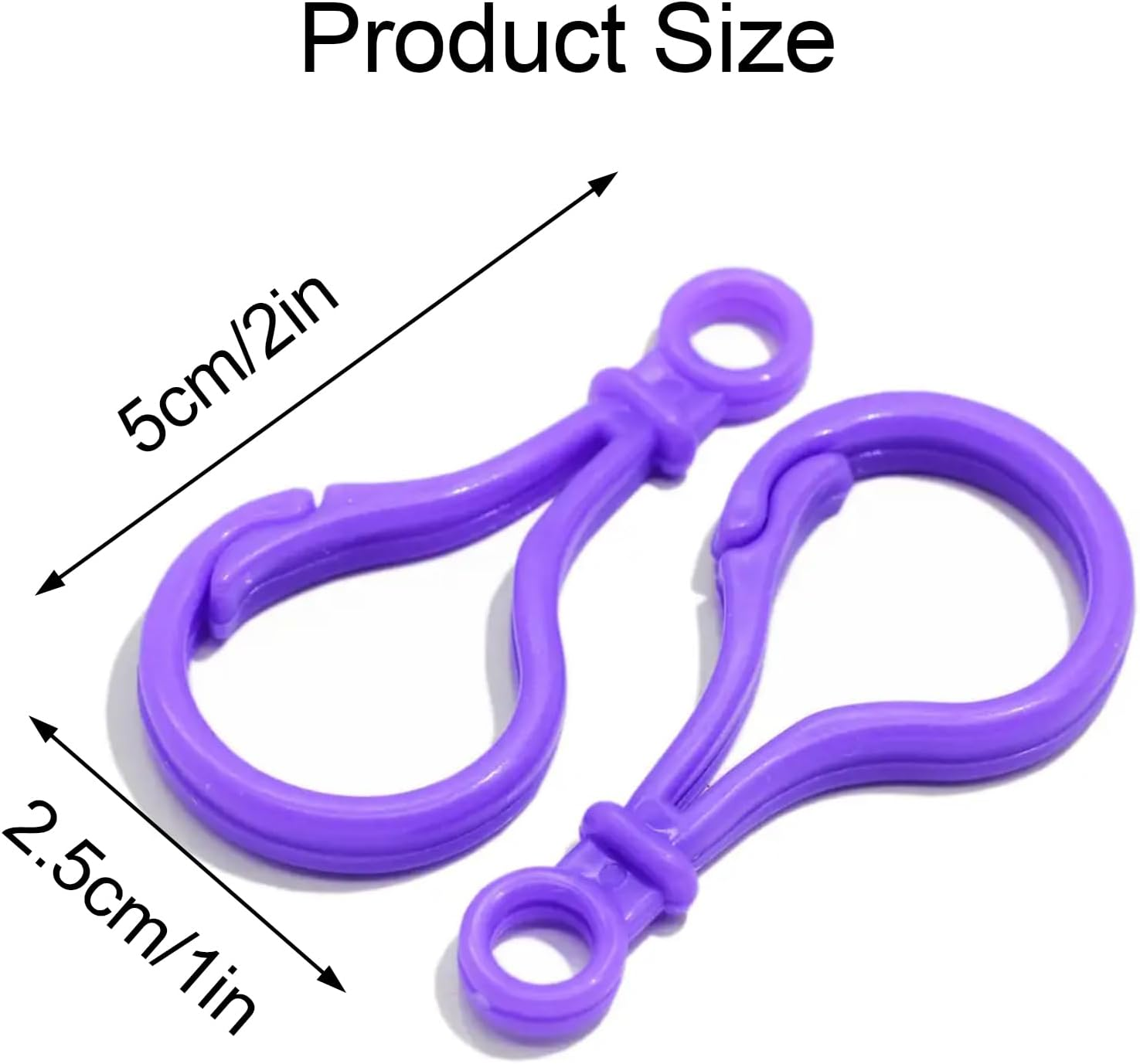 Lobster Clasp, 100 Pcs Multicolor Plastic Lobster Clasp Keychain Clips Lobster Claw for Keychain, DIY Handmade, Art Craft, Project image number 6