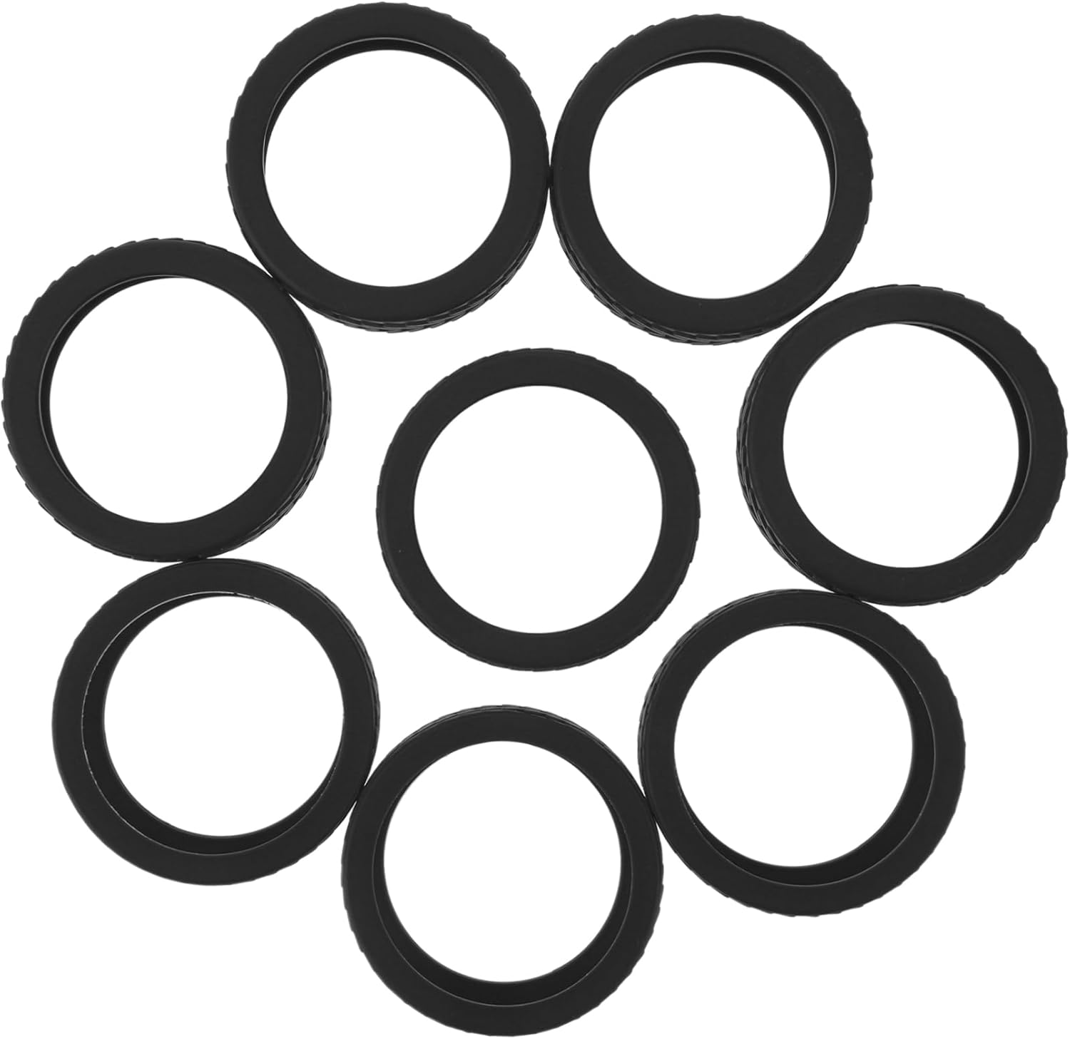 TOPPERFUN 8Pcs Rubber Luggage Wheel Protector Covers Suitcase Caster Noise Reduction Dark Color Set Travel Luggage Wheel Wraps Floor Protectors for Travel Suitcases image number 5