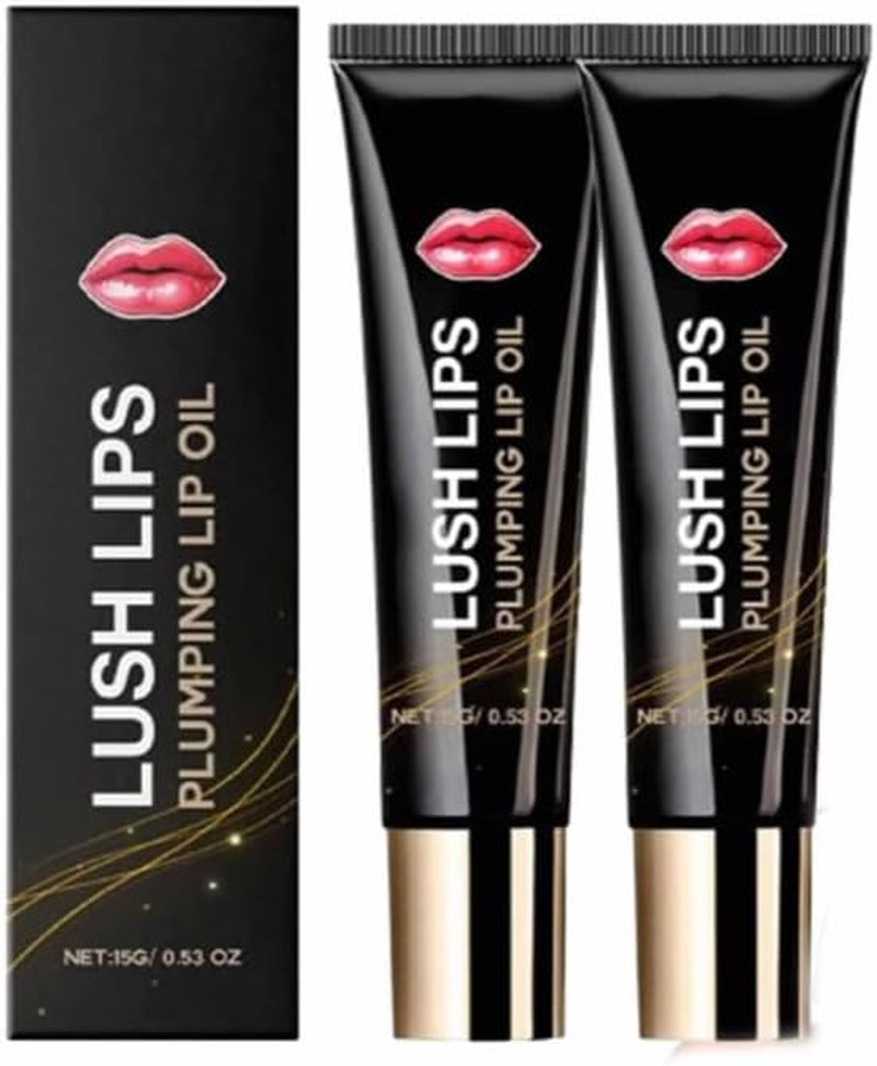 Plumpify Plumping Serum Oil, Plumpify Lip Booster Plumping Serum, Hydrating Moisturizing Lip Oil,Increase Lips Elasticity, Reduce Fine Moisturizing Non-Sticky (2Pcs)