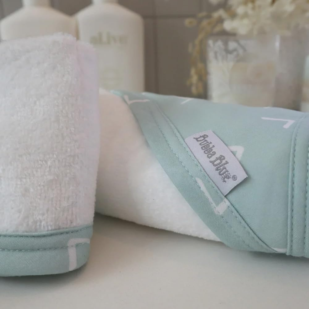 2PK Bubba Blue Bamboo 6.75X75Cm Nordic Hooded Towel Baby 0-12M Dusty Sky/Mint image number 4