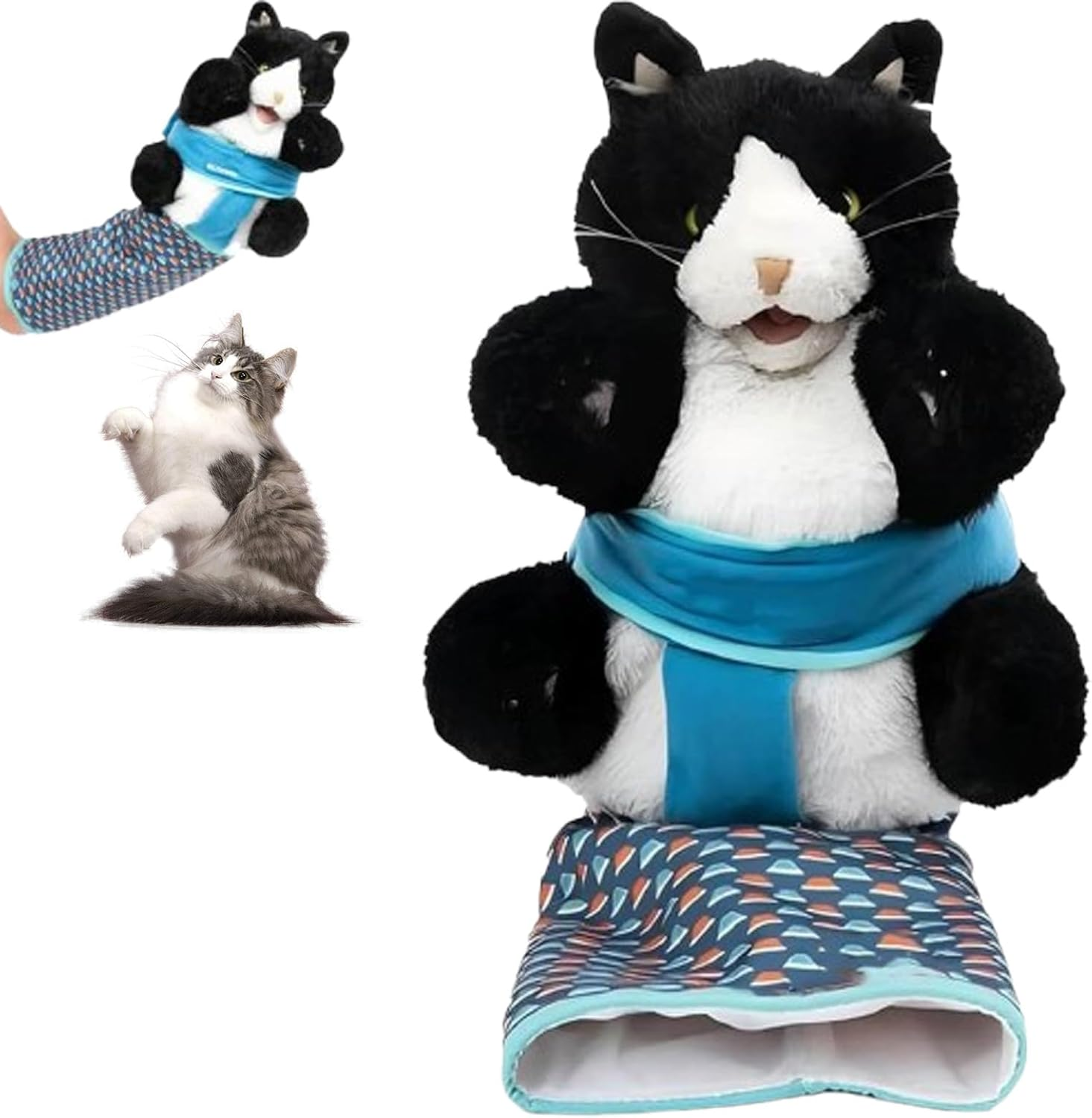 Cats Puppet Wrestler,Cat Puppet Wrestler,Cat Sumo Wrestler Puppet,Cat Wrestler Puppet,Cat Wrestling Toy Puppet,Interactive Hand Puppet with Tough Padding for Safe Play (1Pcs) image number 2