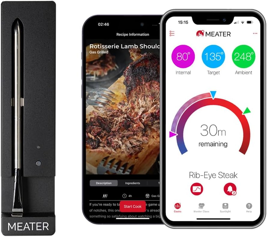 MEATER SE [New]: Smart Bluetooth Wireless Meat Thermometer Digital | 50+ Master Class Recipes in Free App | Internal & Ambient Temp | Ideal for Oven, Grill, Kitchen, BBQ, Smoker, Air Fryer, Sous Vide image number 4