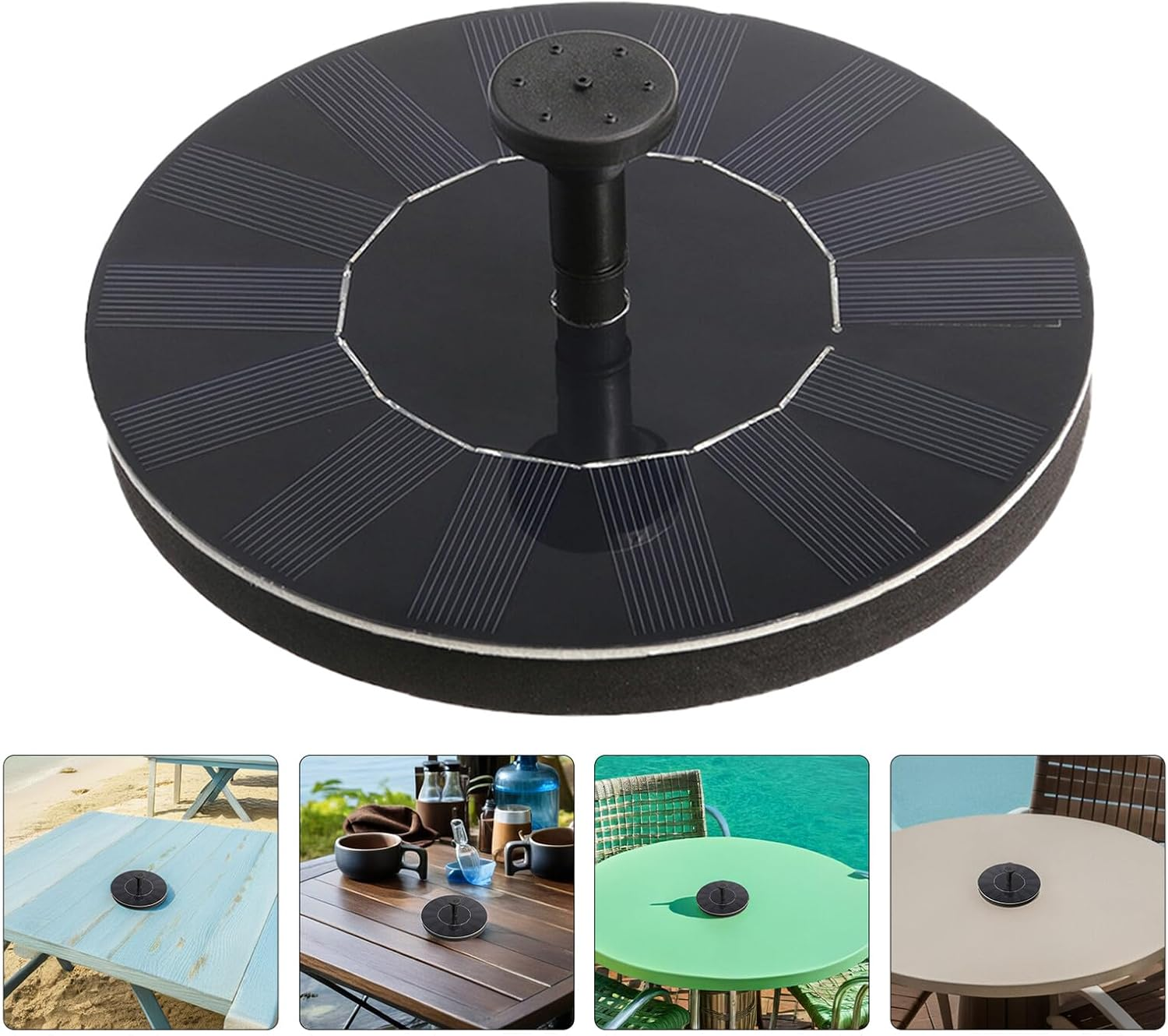 Solar Powered Floating Water Fountain Pump Silent Operation Automatic Daylight Activation for Bird Baths Gardens Patios Landscape Enhancer image number 1