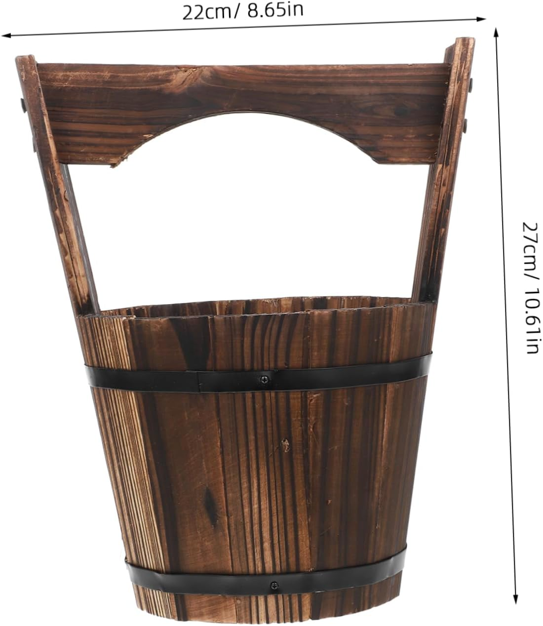 CIMAXIC Small Retro Planter Pot for Indoor Plants Barrel Planters Vegetable Growing Pot Gardening Accessory image number 1