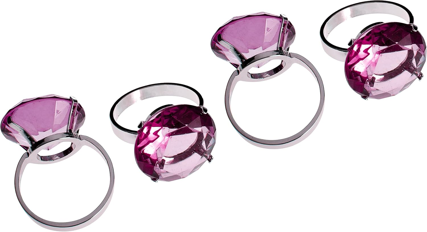 Premier Housewares Diamante Napkin Rings - Set of 4, Purple