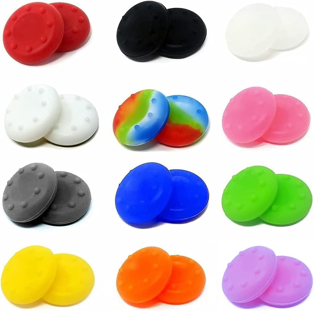 Evervanz 24 PCS Silicone Thumb Grips Cap Cover for PS4, PS5, Xbox, Joystick Silicone Accessories Replacement Parts G_30 image number 3