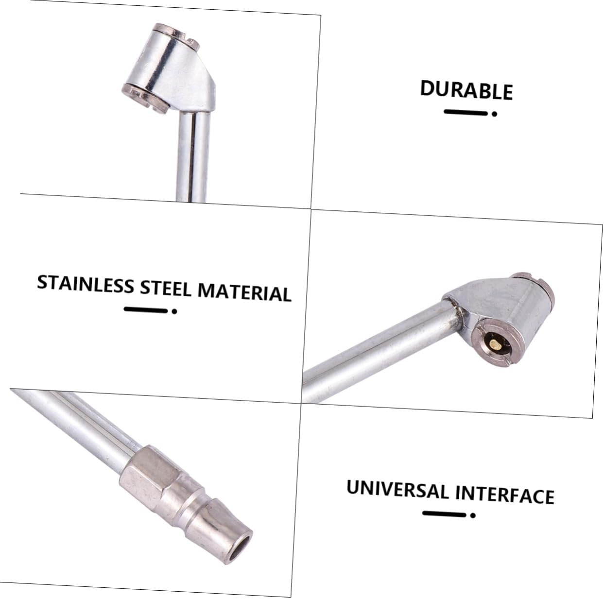 SOPOTUTU Multifunctional Tire Inflator Nozzle Adapter, Car and Bike Wheel Extension Connector, Portable Air Pump Inflation Head for Automotive and Motorcycle Use