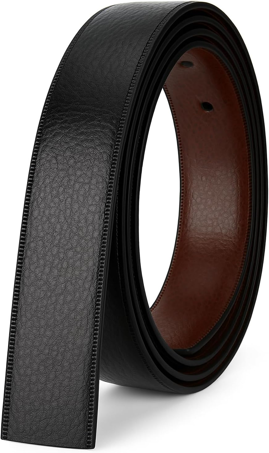 Nelbons Men'S Pin Buckle Belt Strap without Buckle, Strap Only 2.8/3.0/3.2/3.5/ (4Size) Wide,Replacement Belt image number 2