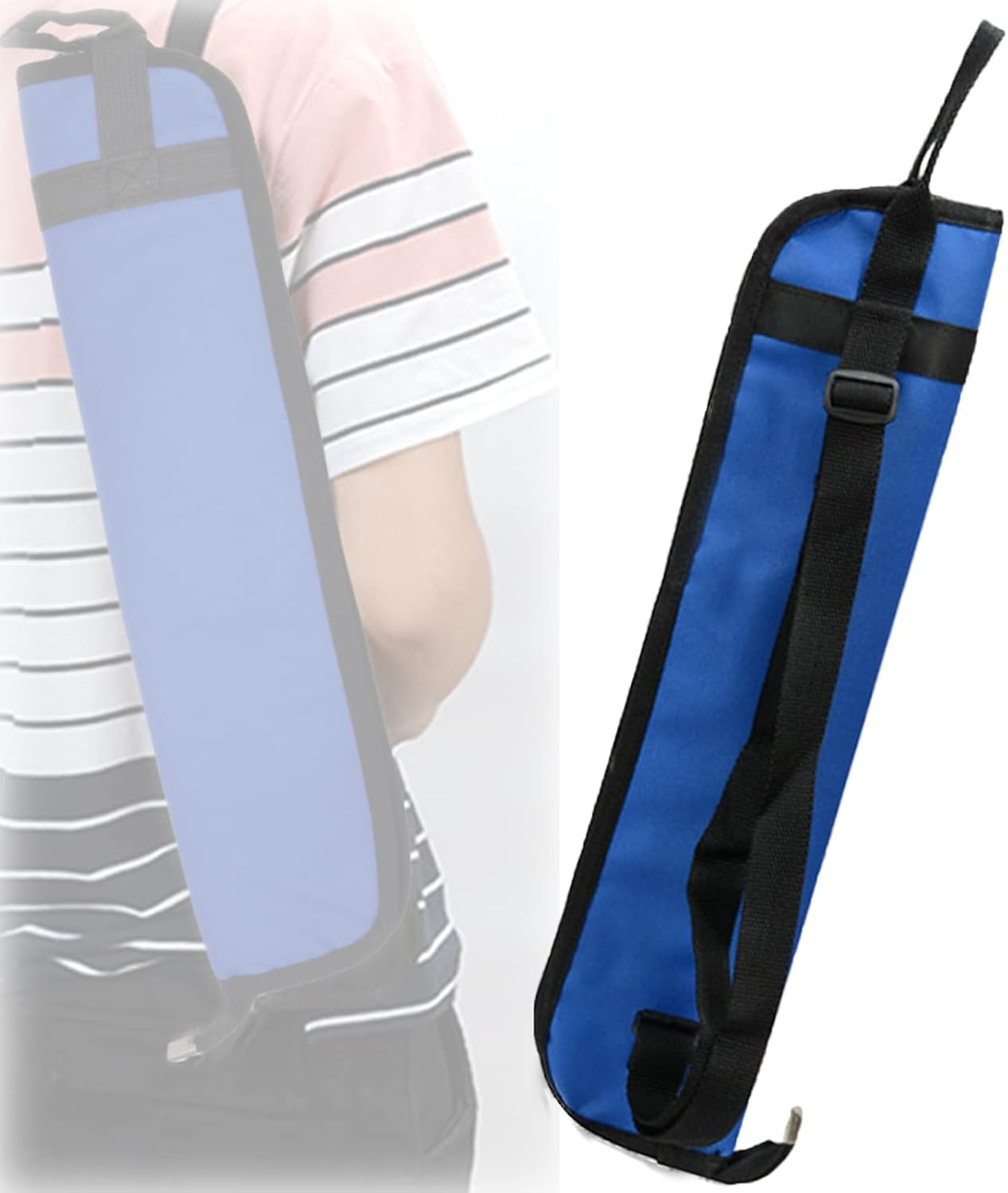 Portable Drumstick Storage Case, Small Hanging Holder with Hooks inside for Drum Set Mallet and Percussion Sticks