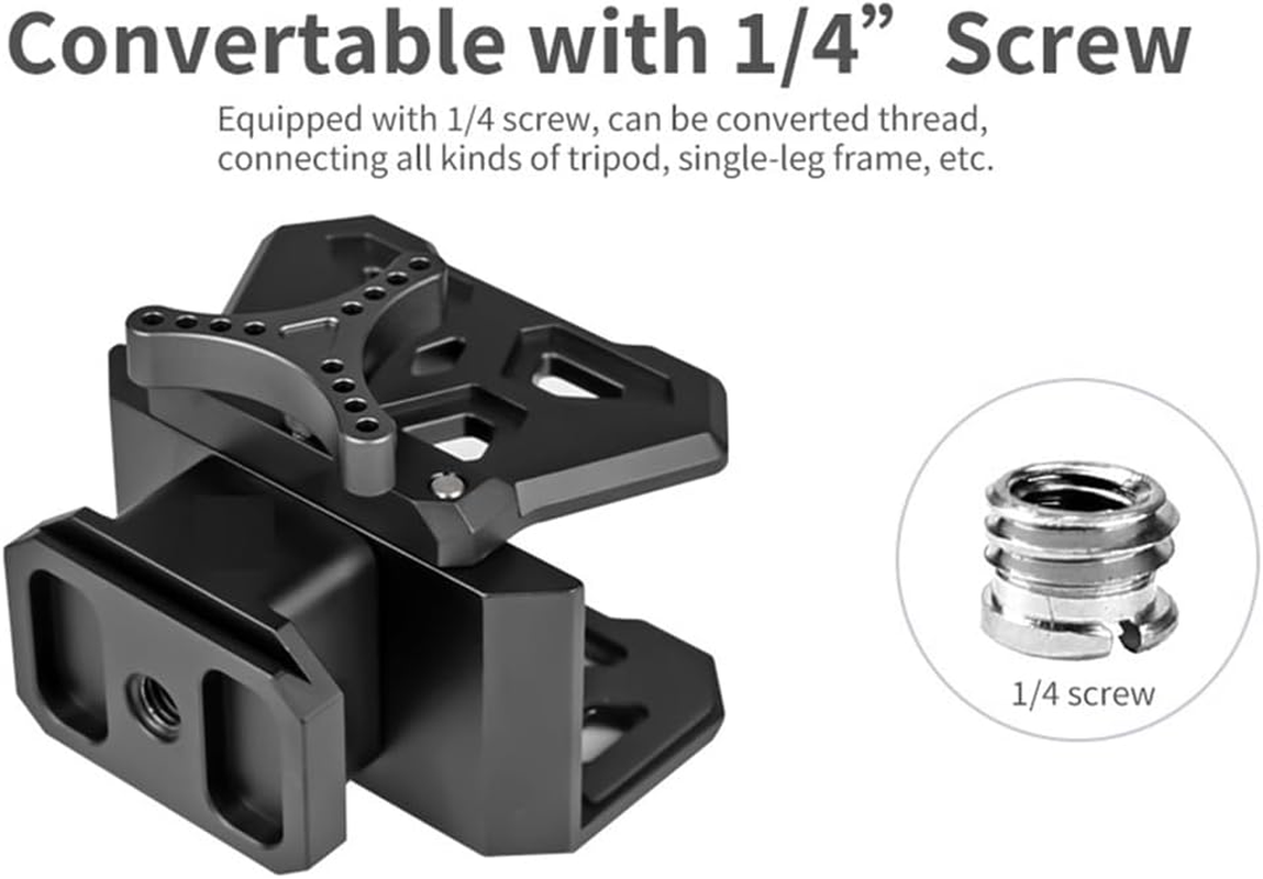 Bjworeye Professional Saddle Clamp Adapter Tripod Bracket Vise Clamp Outdoor Bracket Adapts To3/8 Inch Thread Easy Installation