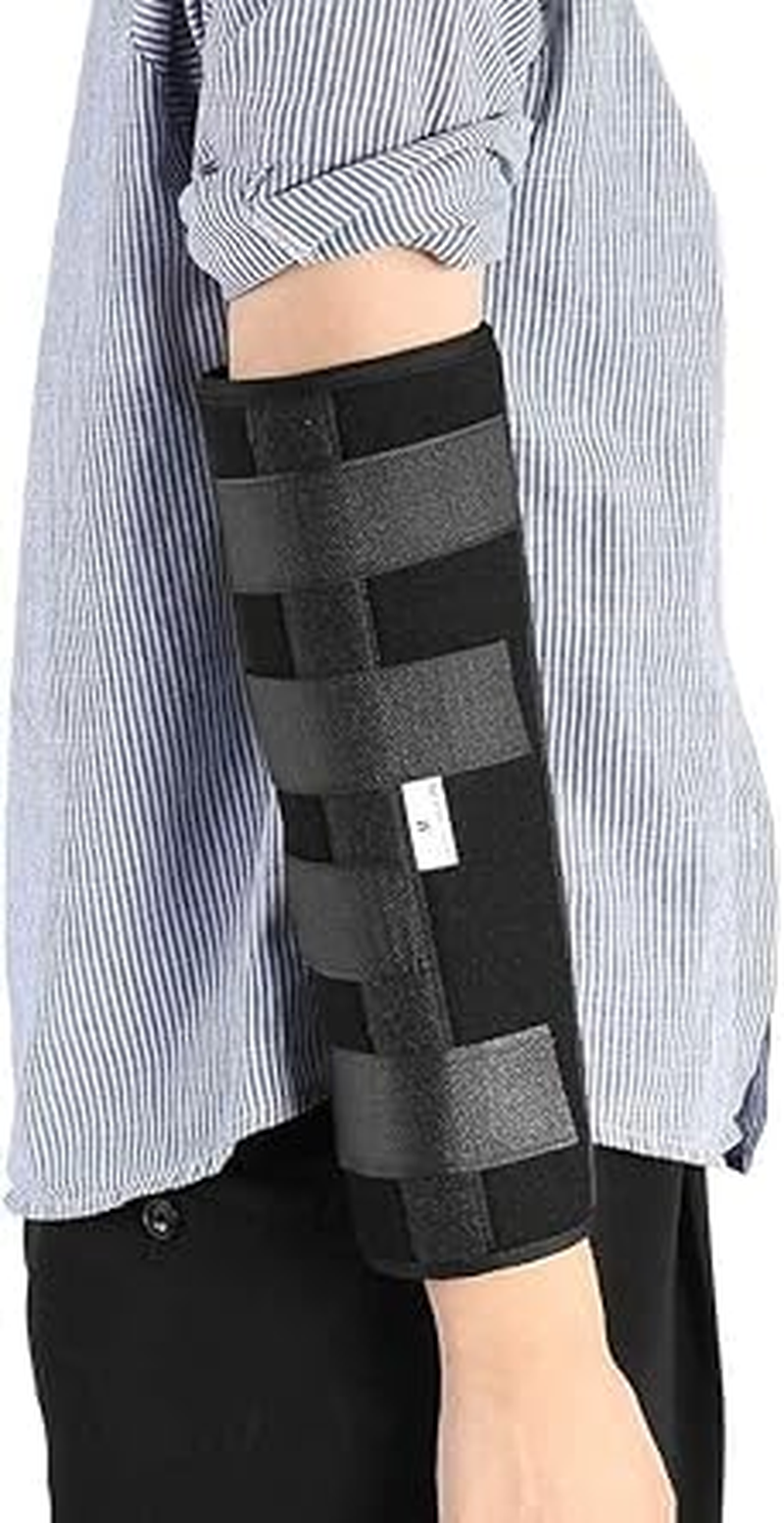 Night Elbow Sleep Support Breathable Splints for Cubital Tunnel, 1Pcs Elbow Brace, Syndrome,Tendonitis,Ulnar Nerve,Tennis,Fits for Men and Women (Black, S) image number 1