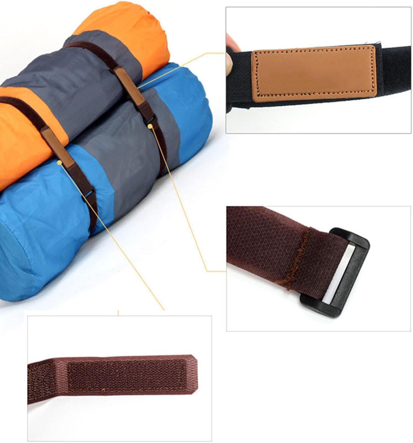 Tie down Buckle Straps, Adhesive Camping Fixing Straps for Organizing | Hiking Equipment for Camping, Mountaineering, Picnic, Exploring Imtrub