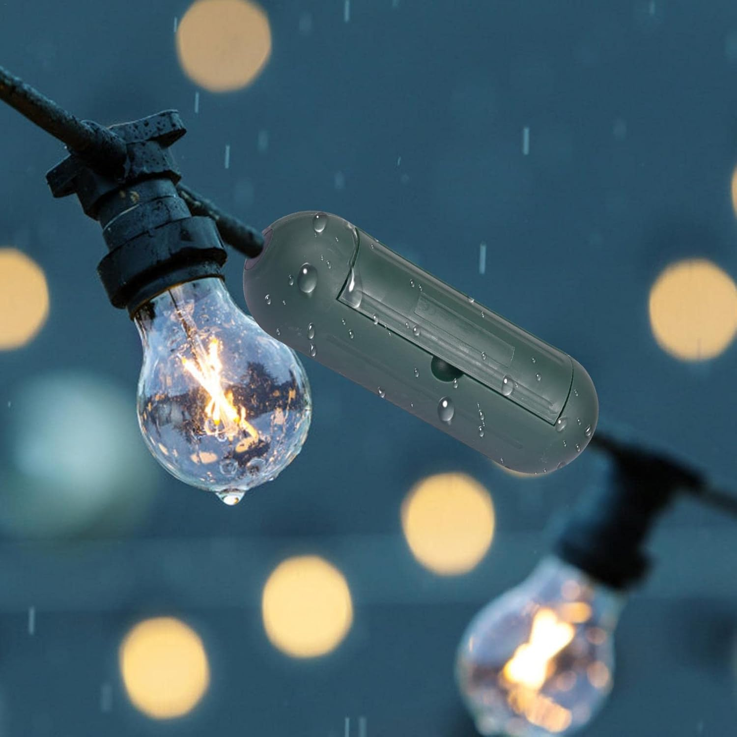 Outdoor Cord | Water Resistant Cord Protector with Seal | Electrical Power Cord Enclosure for Protecting Holiday Decoration Lights and Plugs Generic image number 3