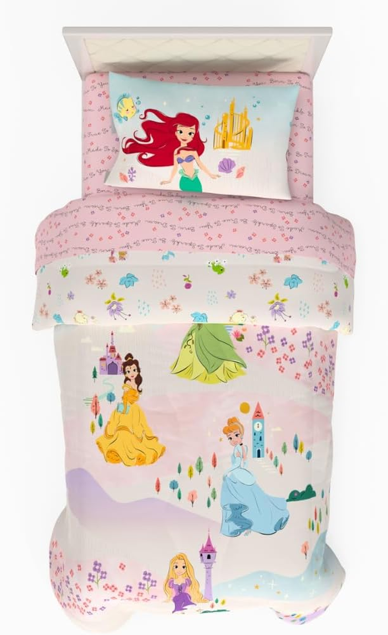 Franco Disney Princess Kids Bedding Super Soft & Cozy Comforter and Sheet Set, Twin, (100% Official Licensed Product) image number 6