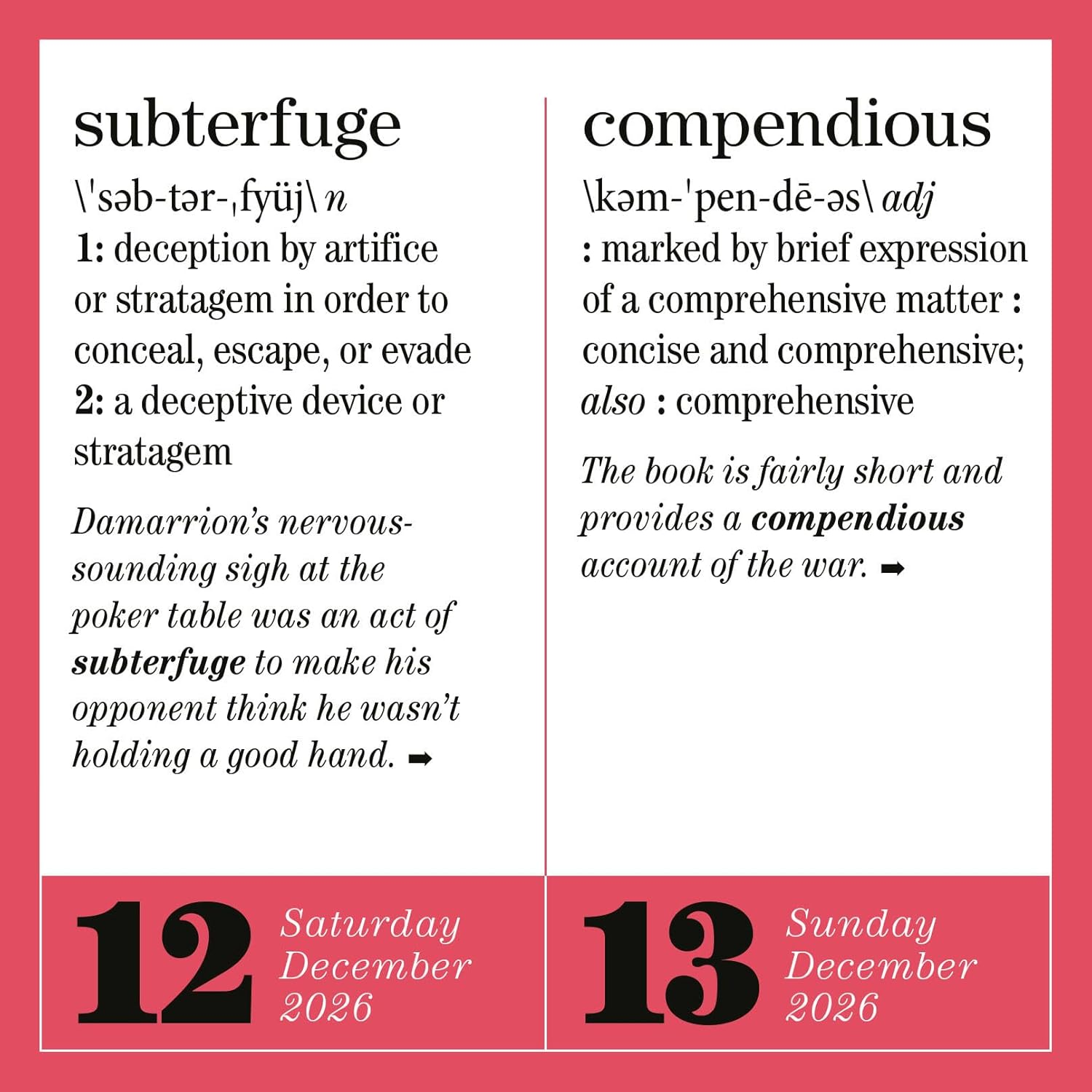 365 New Words-A-Year Page-A-Day Calendar 2026: from the Editors of Merriam-Webster image number 4