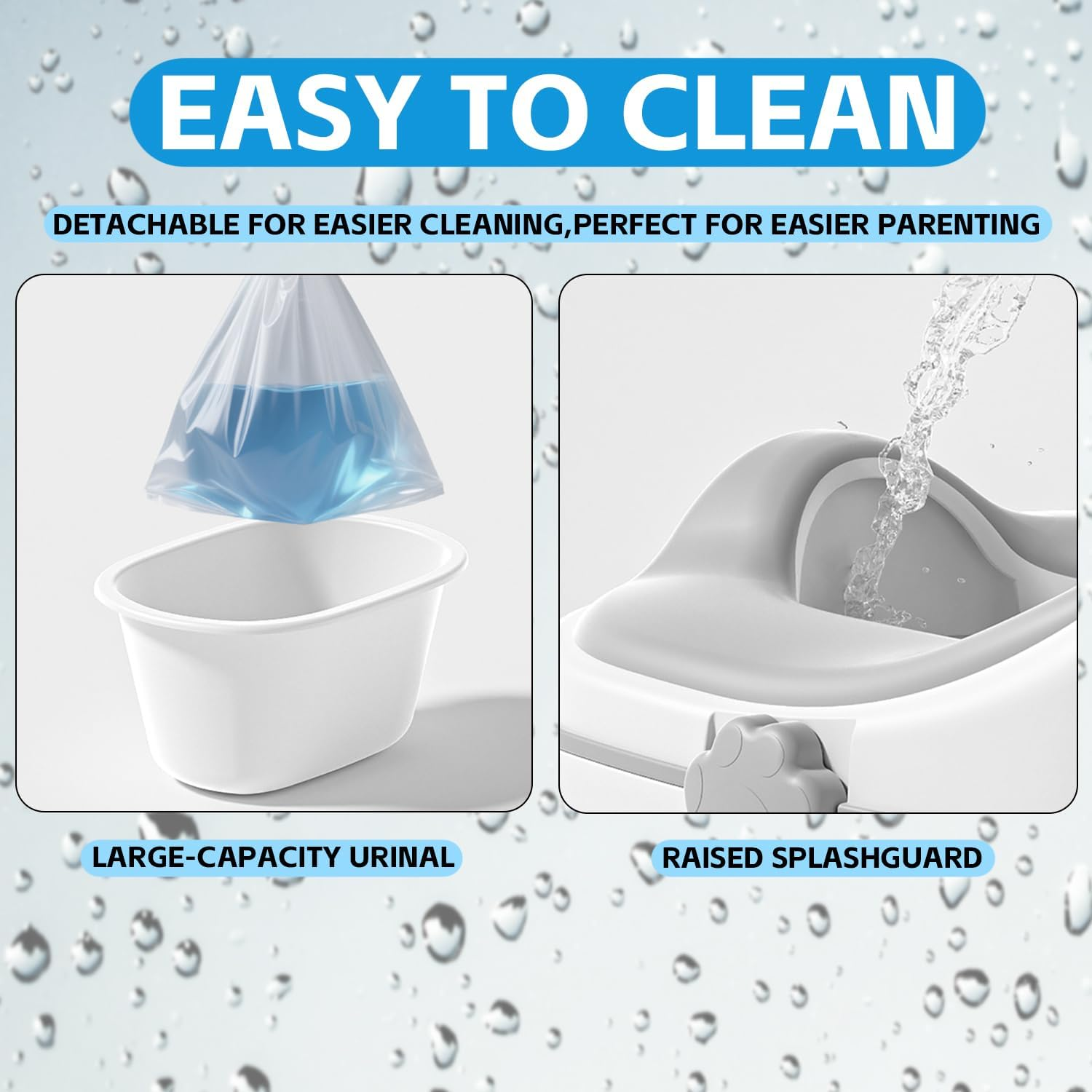 3-In-1 Kids Potty Training Seat, Bear Design Toddler Toilet with Step Stool & Removable Potty Chair, Non-Slip, Splash Guard, Easy to Clean image number 3