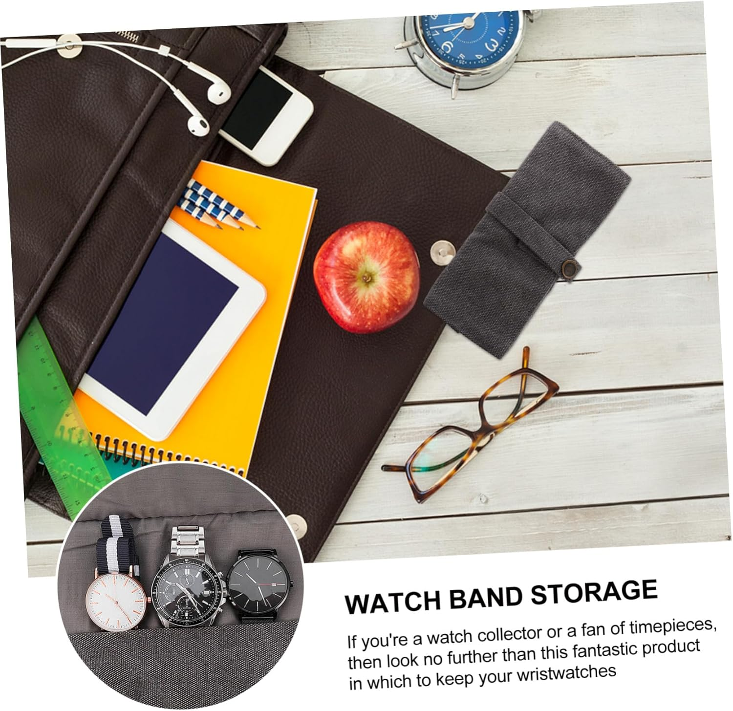 BESPORTBLE Smart Watch Storage Bag for Travel Organizer Pouch for Watch Band Nylon Material for Fitness Trackers and Watches image number 4