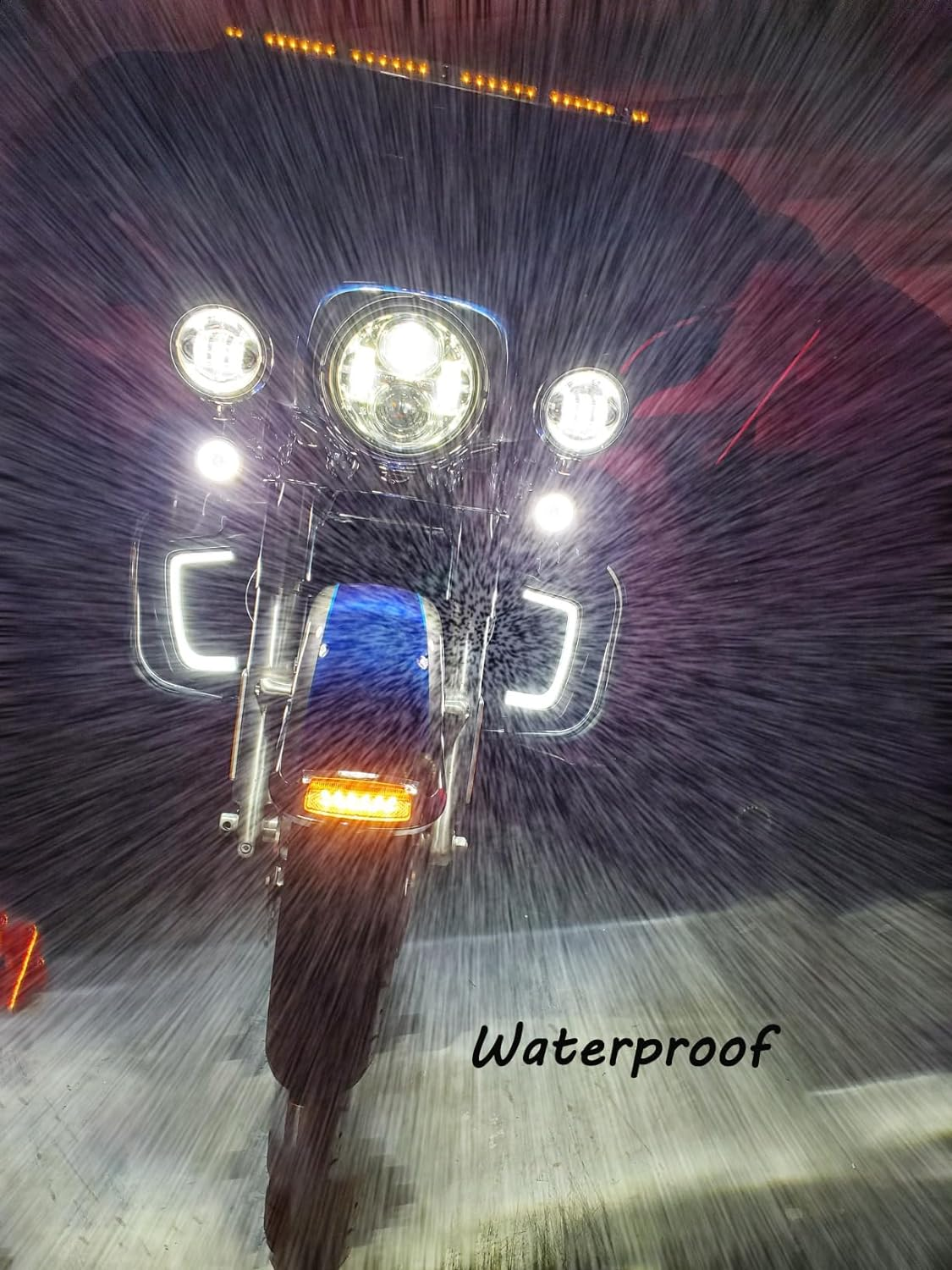 Smoked Motorcycle Switchback Front LED Turn Signals with Relocation Kit Bullet Running Lights Compatible with Dyna Street Glide Softail Harley Sportster 883 1200 Touring Road King 1986-2024 image number 1